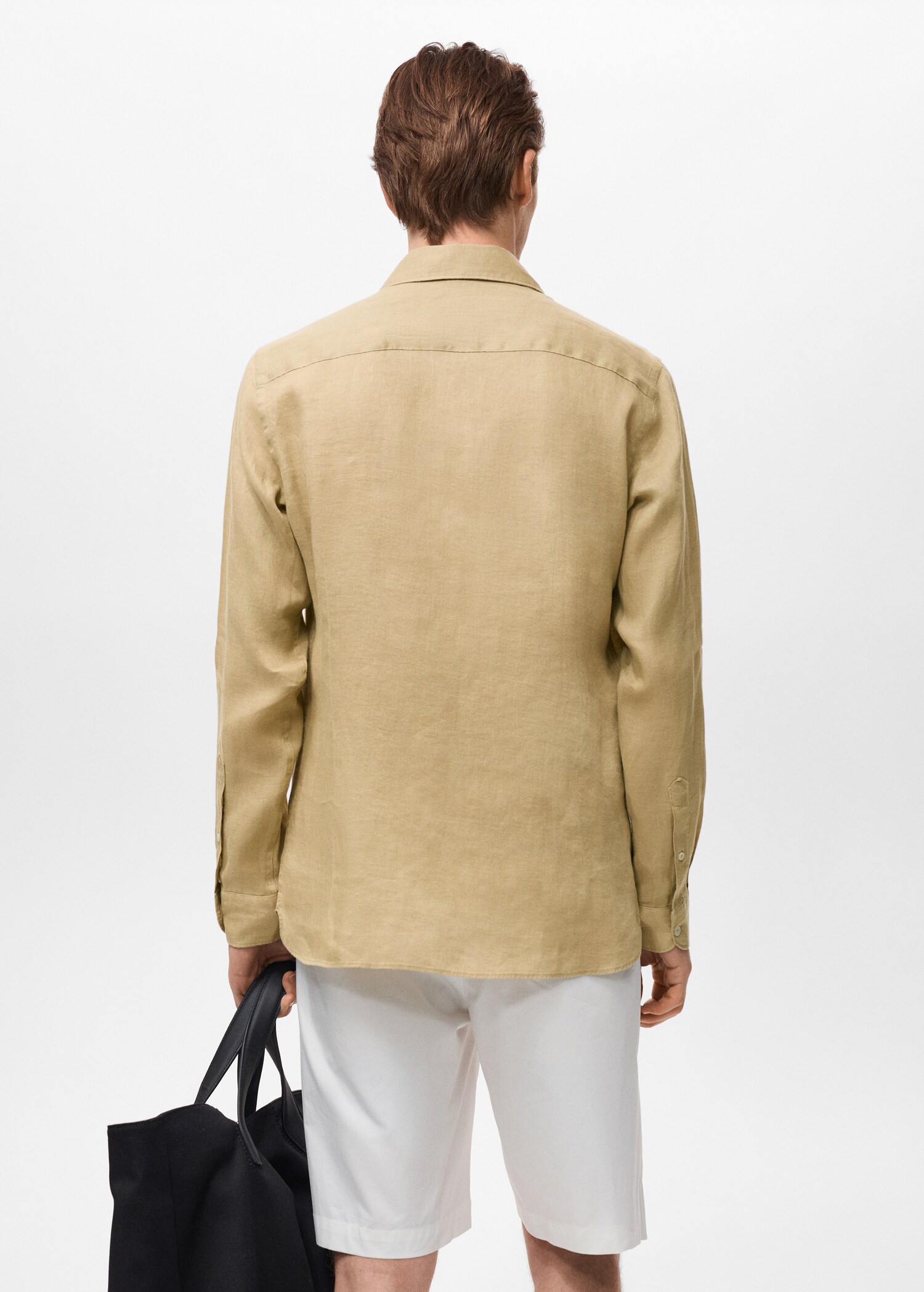 100% linen slim-fit shirt - Reverse of the article