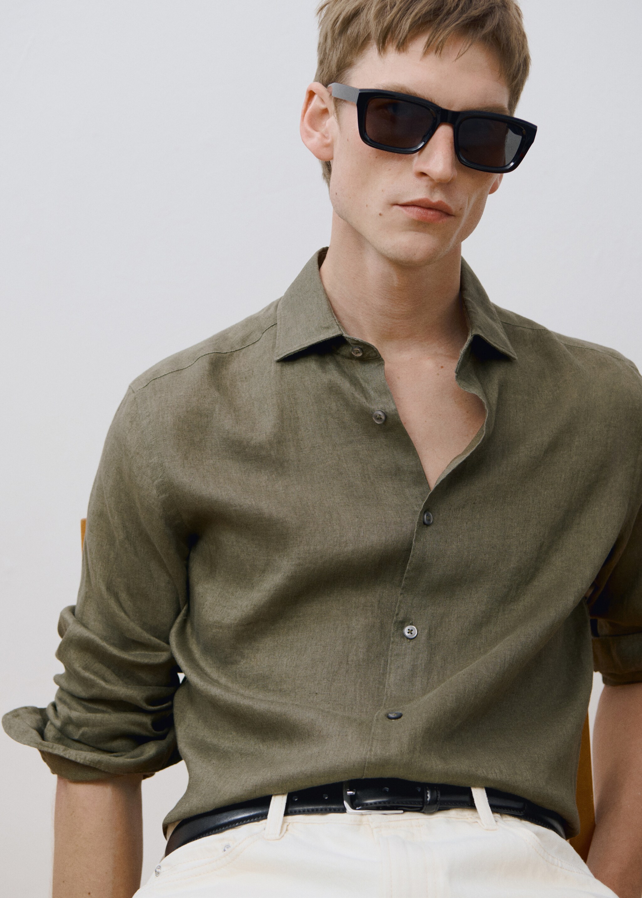 Camisa slim fit 100% lino - Detalle del artículo 3