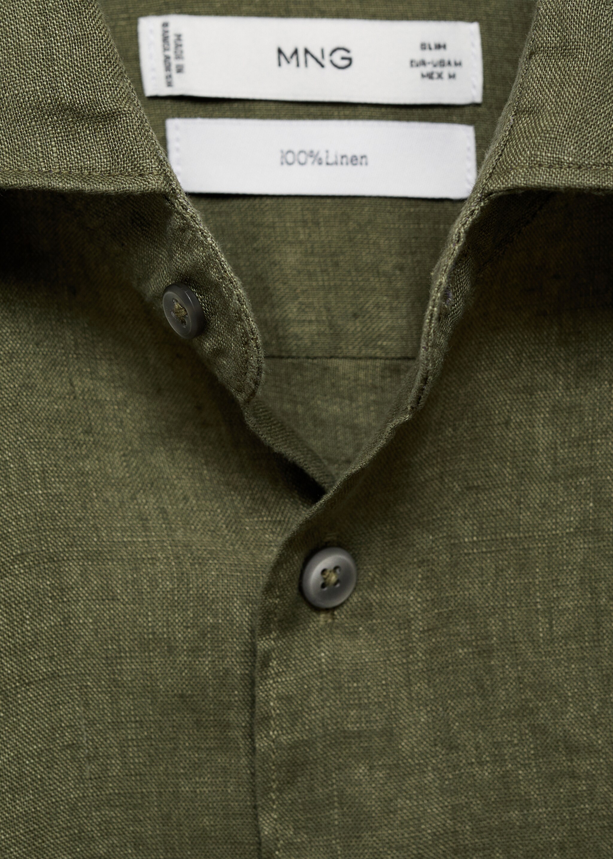 Camisa slim fit 100% lino - Detalle del artículo 8