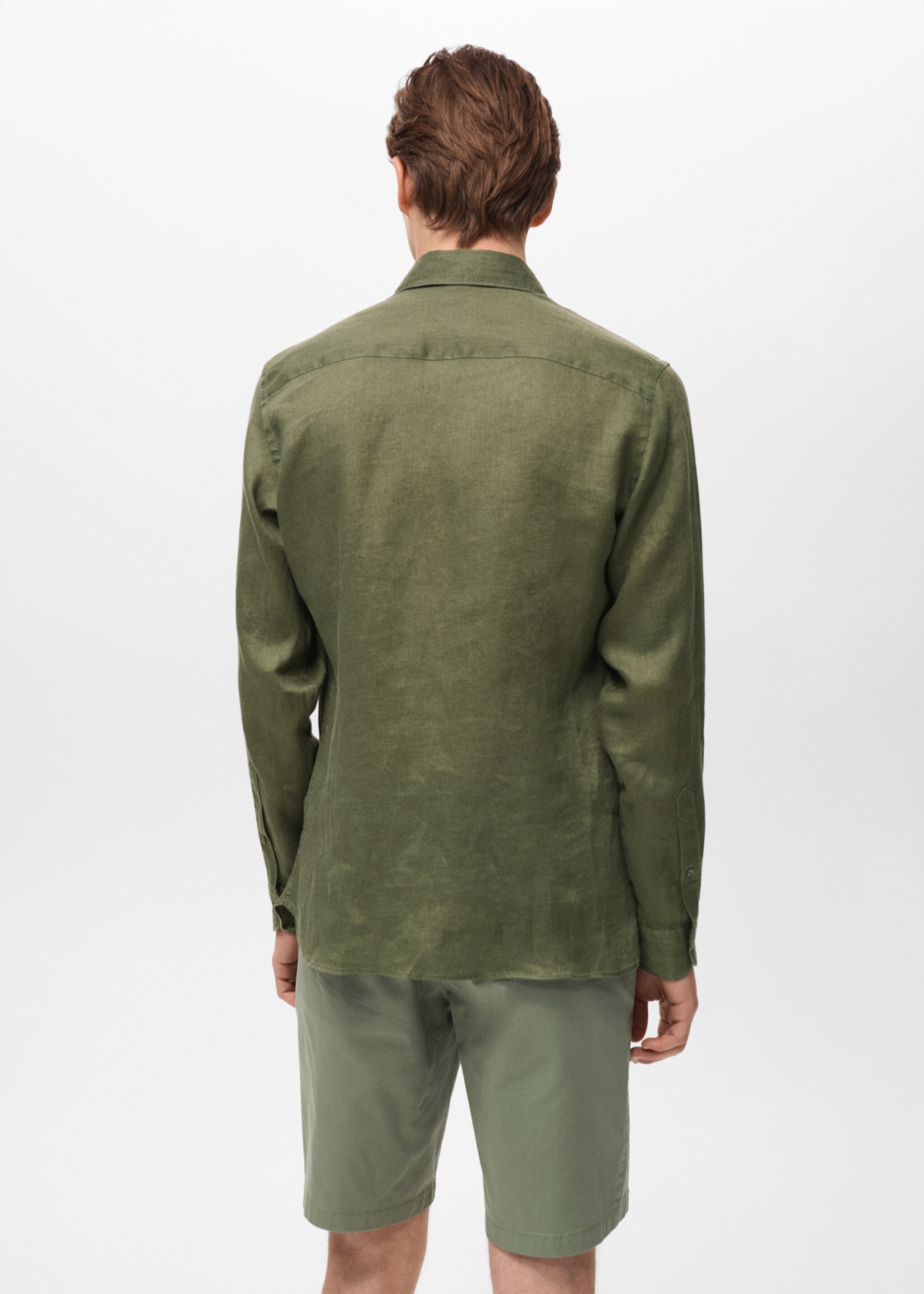 Camisa slim fit 100% lino - Reverso del artículo