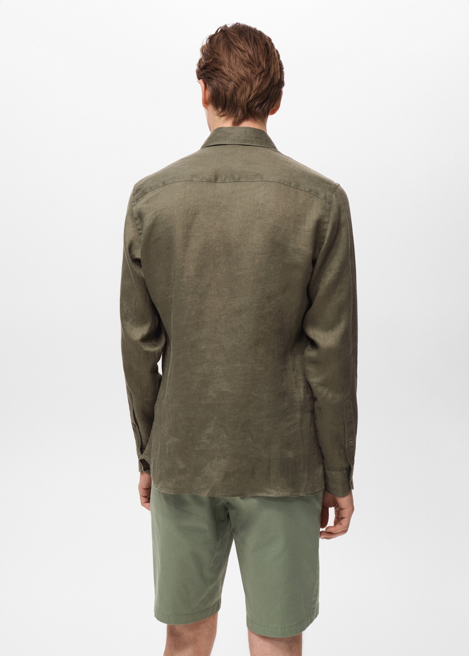 Camisa slim fit 100% lino - Reverso del artículo