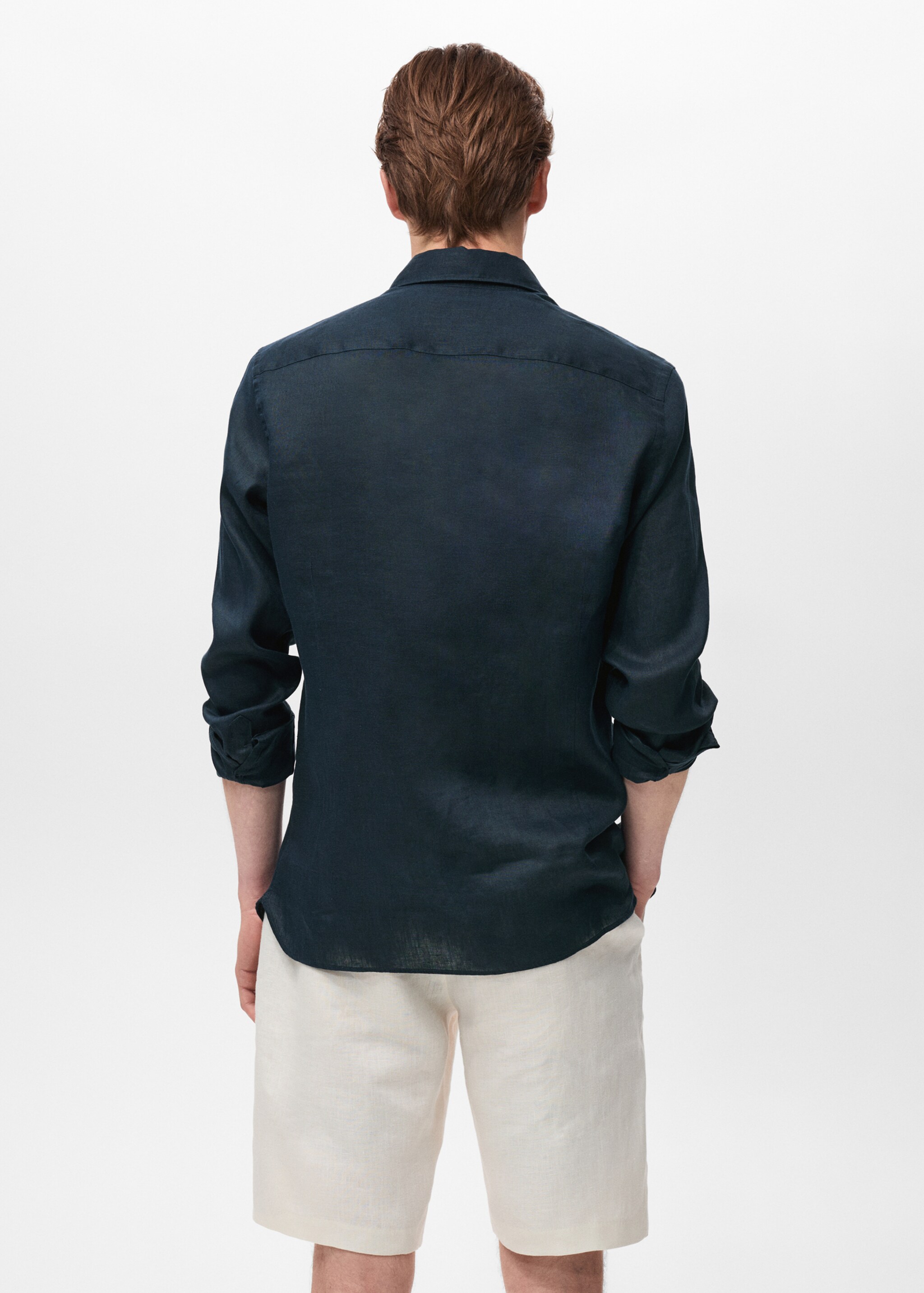 Camisa slim fit 100% lino - Reverso del artículo