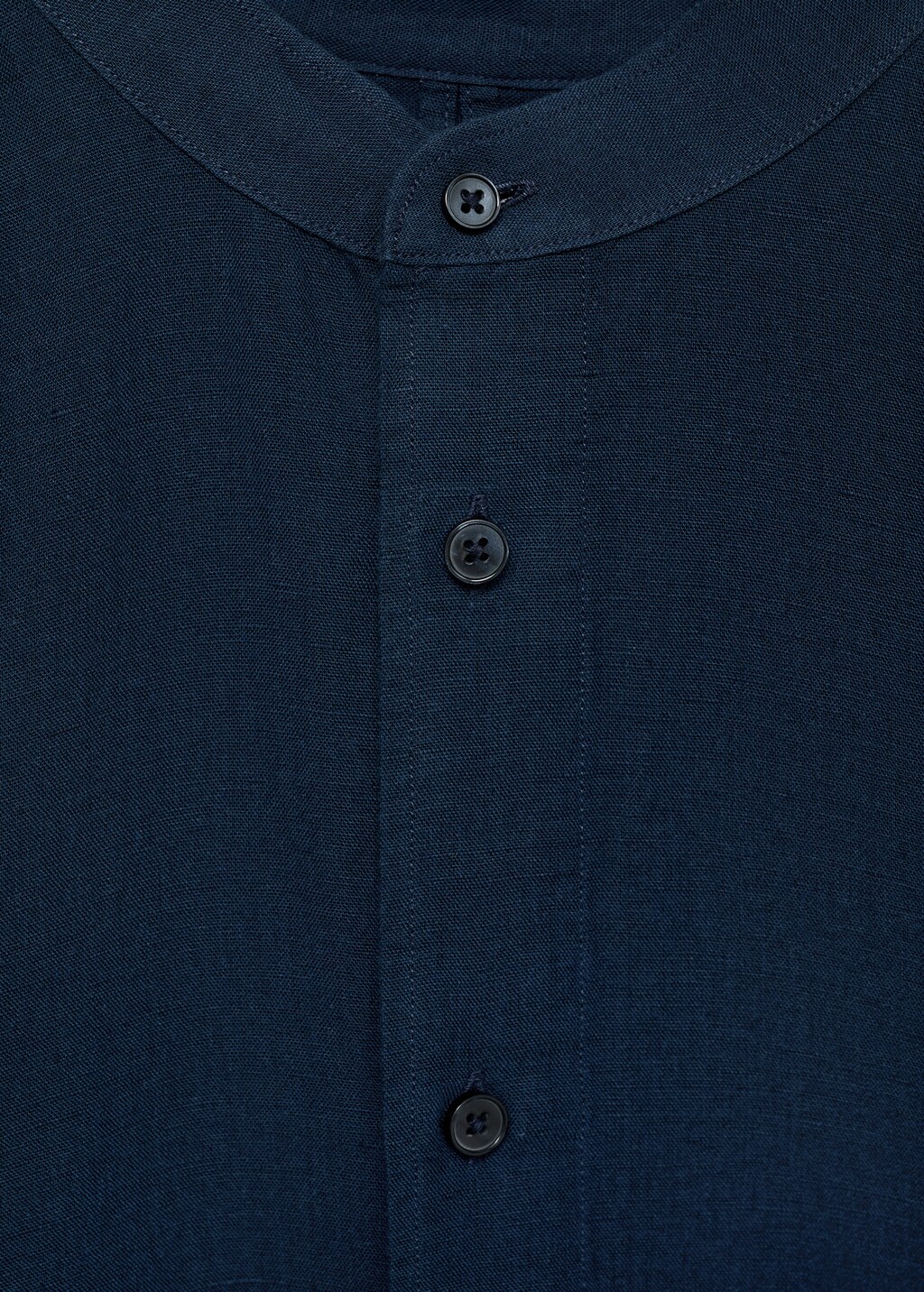 Mao collar linen shirt