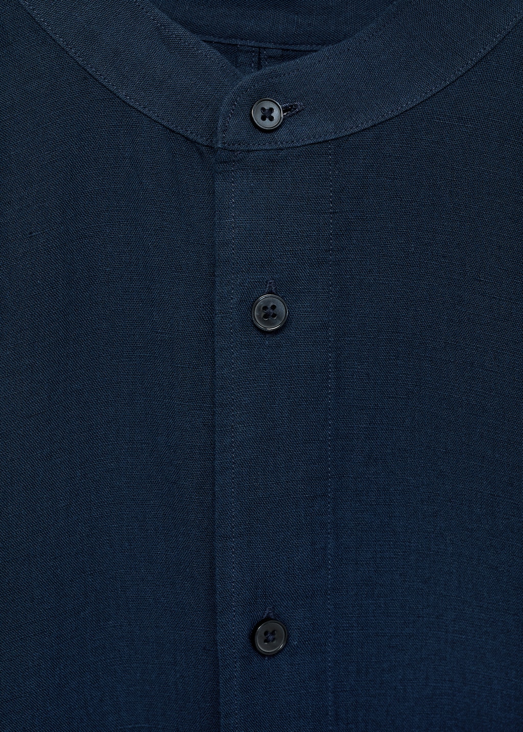 Mao collar linen shirt