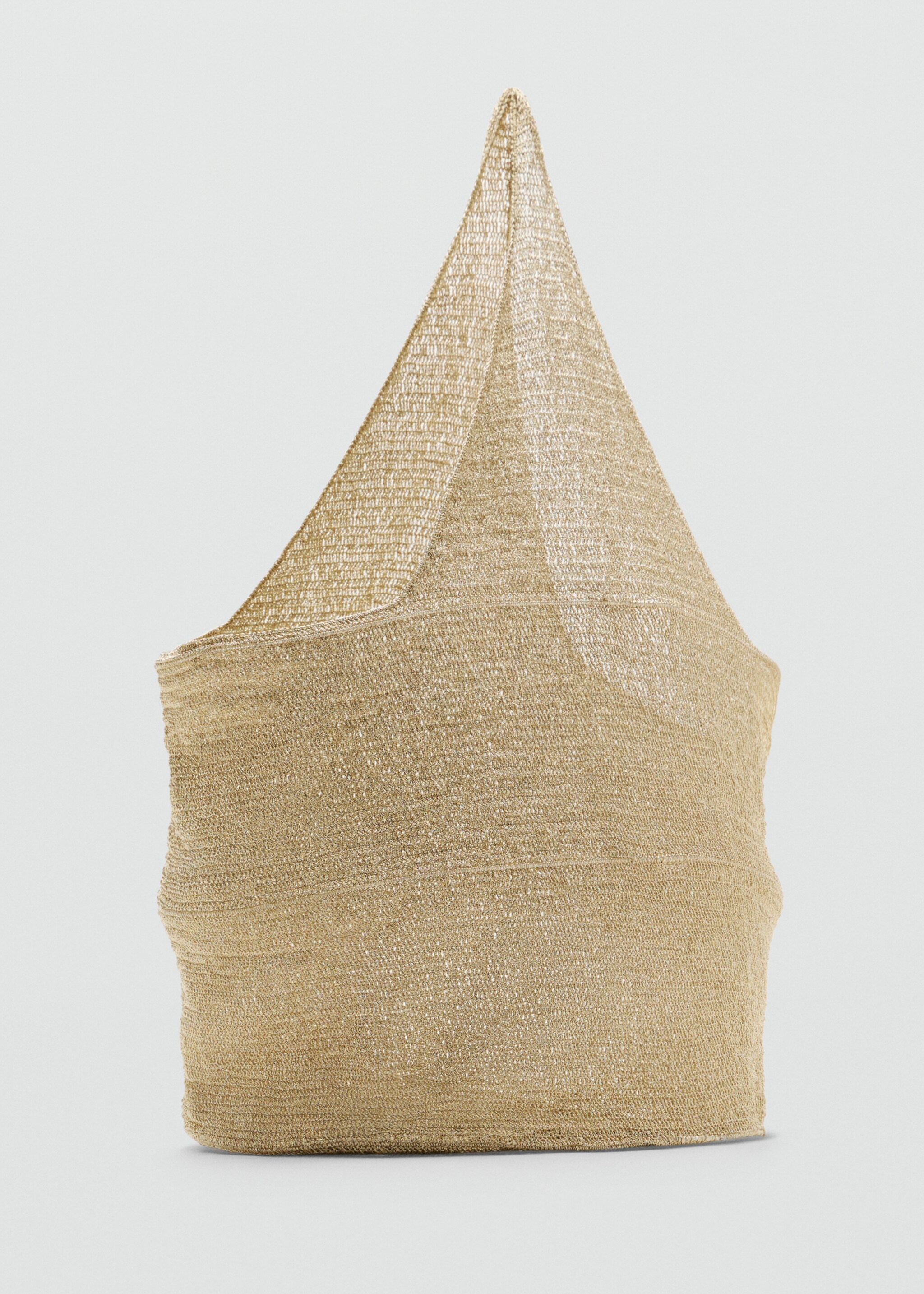 Lurex maxi-shopper with circular base - Medium plane