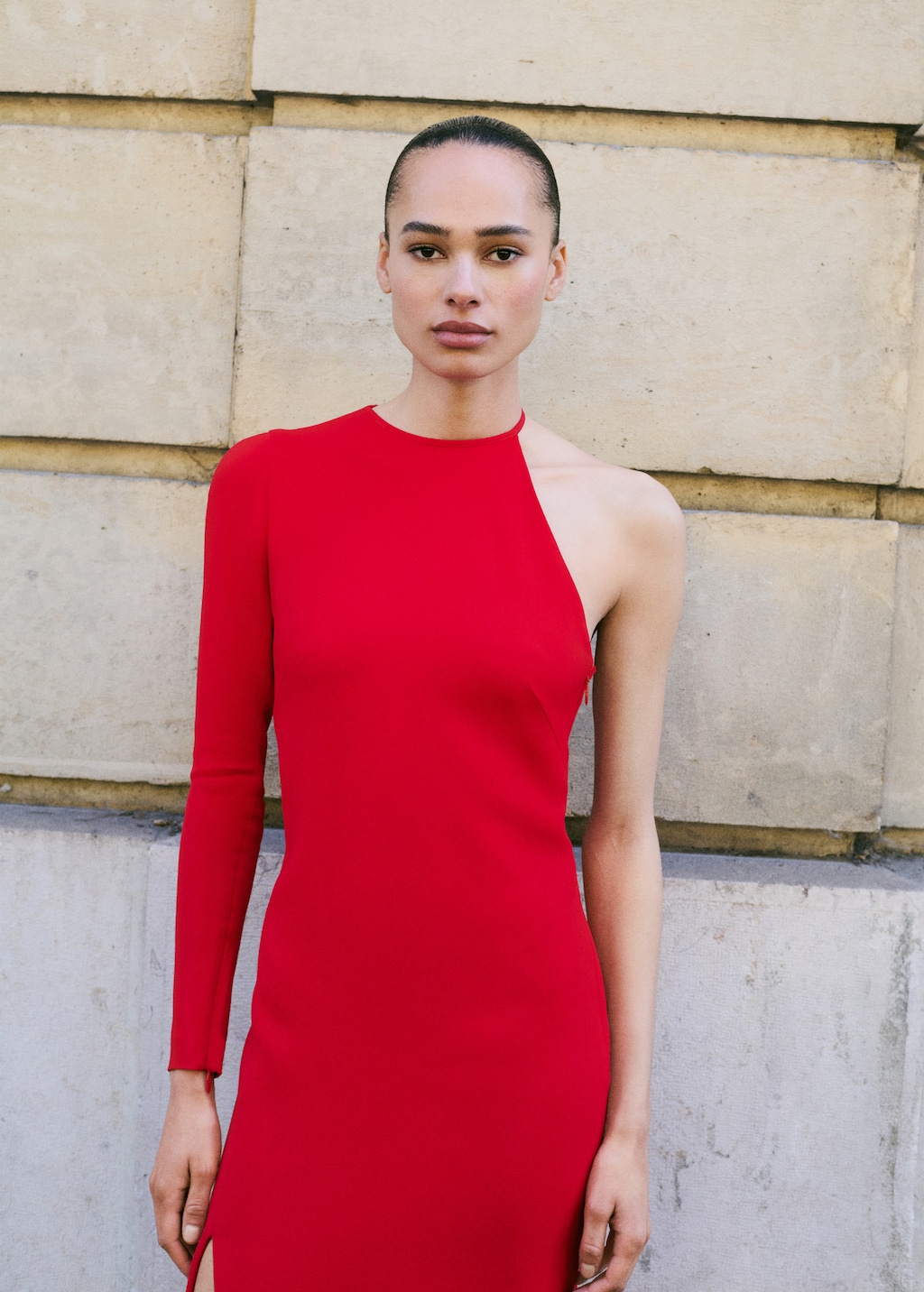 Mango Asymmetrical open-back dress
