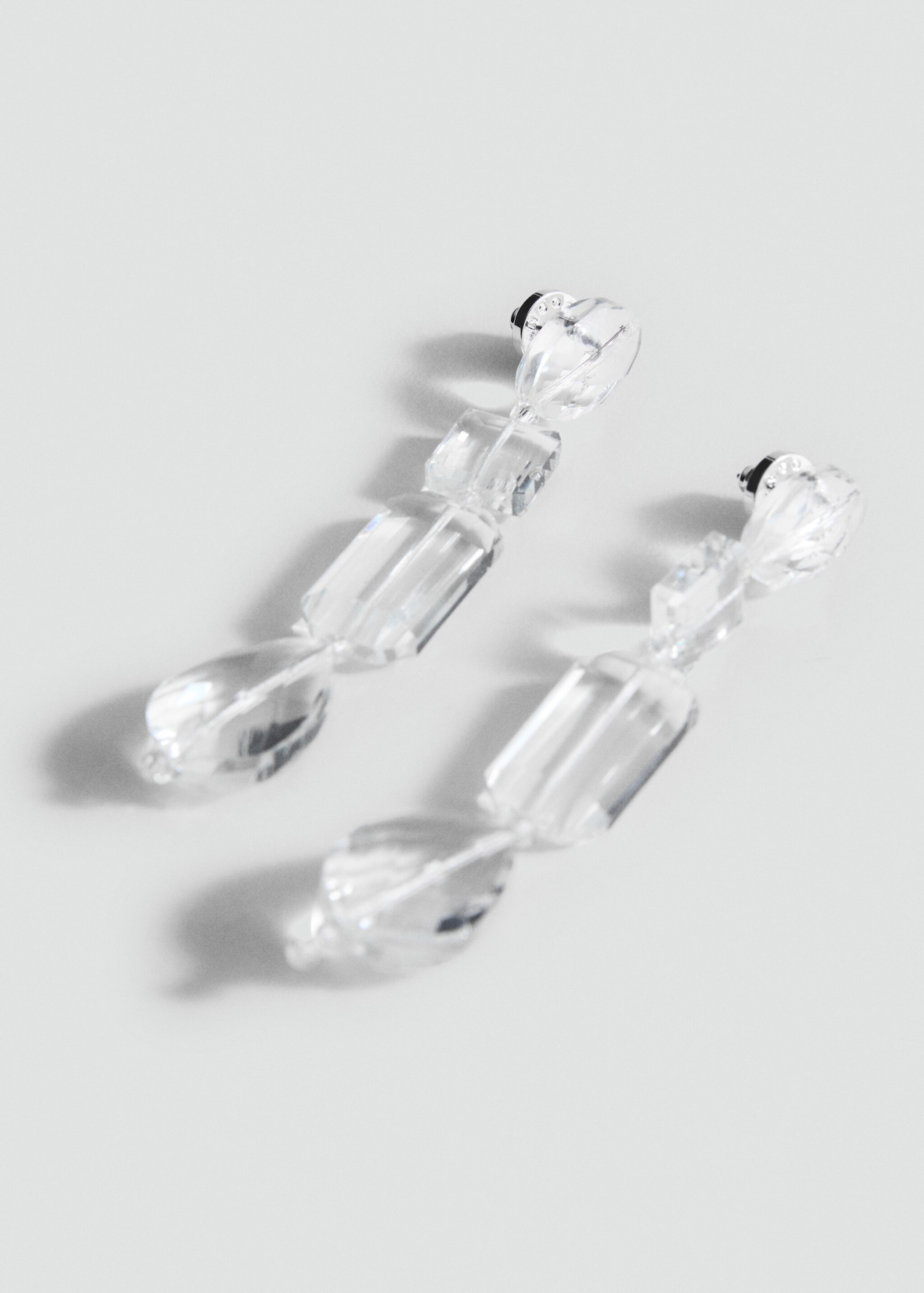Crystal pendant earrings - Medium plane