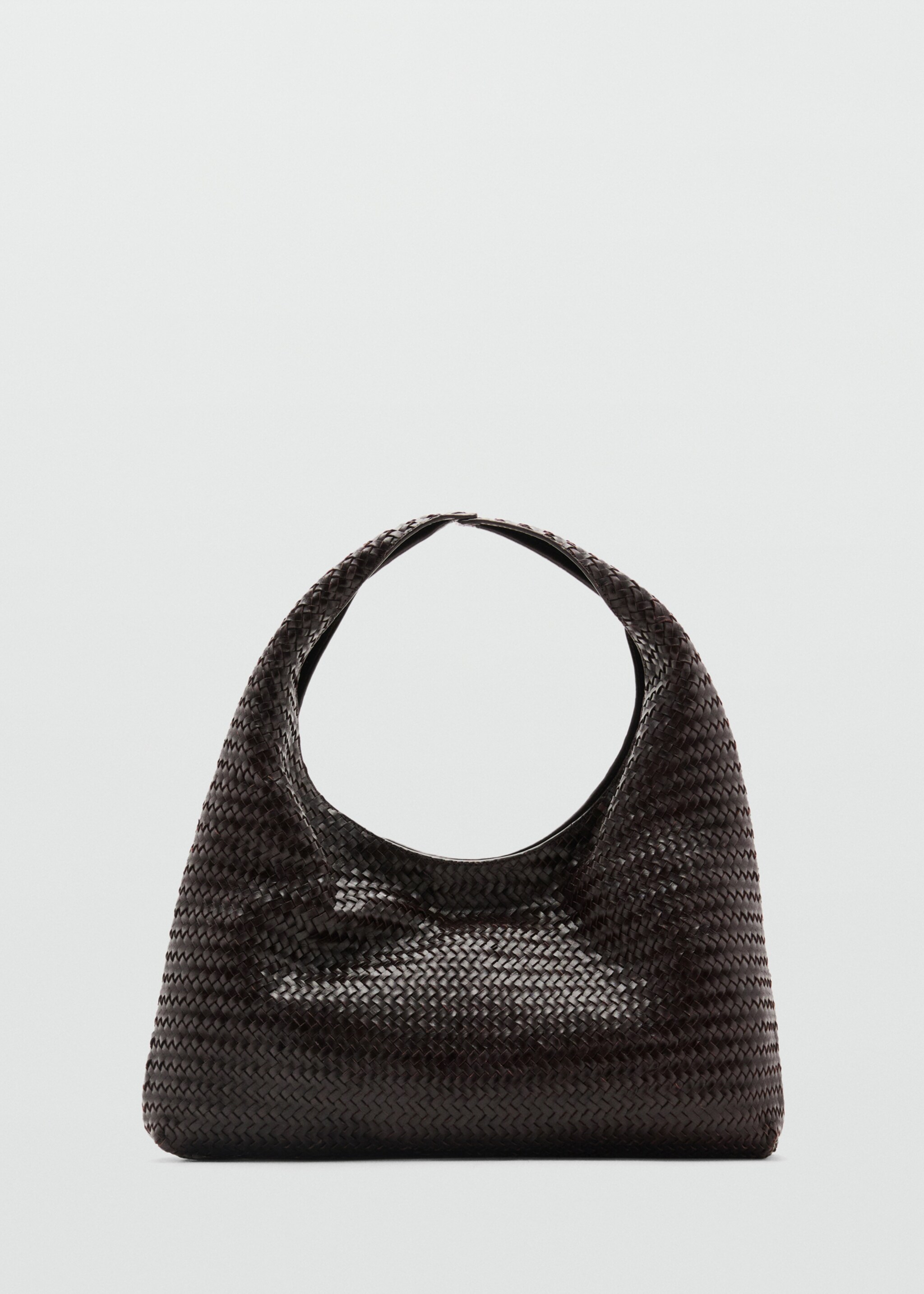 Braided leather shoulder bag - Article without model