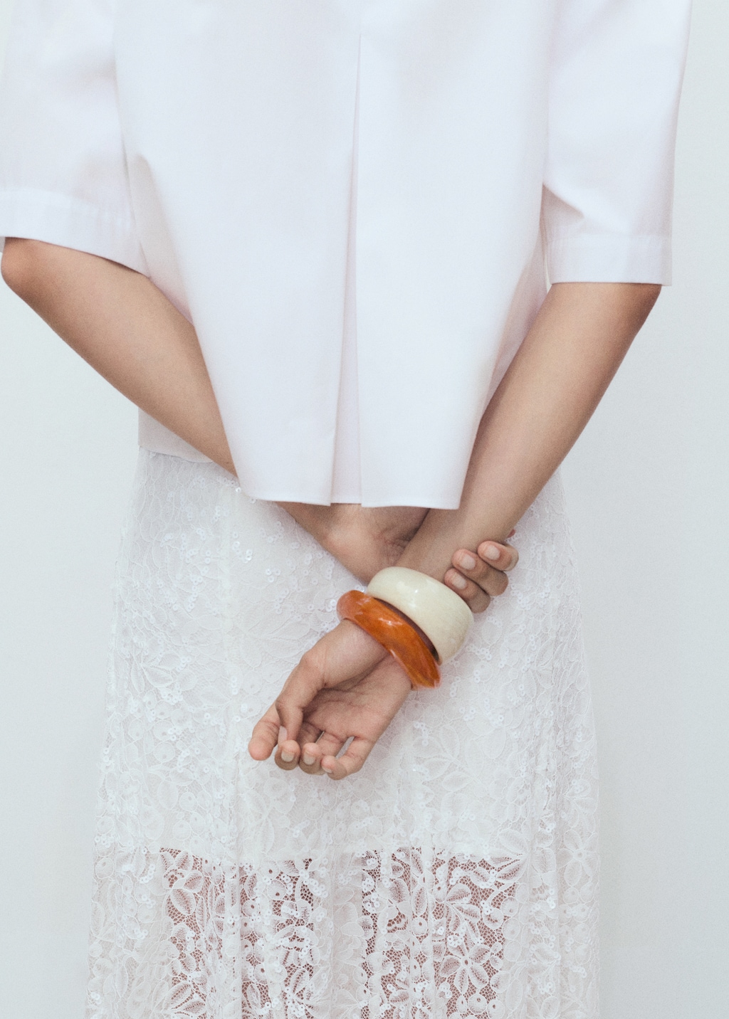 Cropped cotton shirt