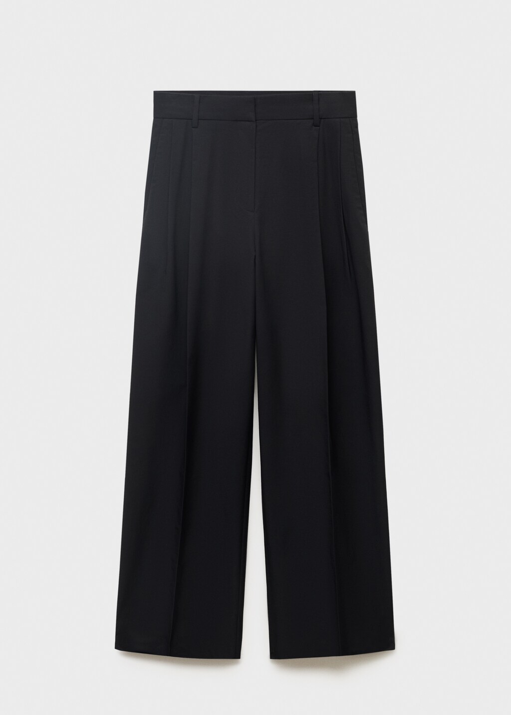 Straight-leg cotton pleated pants - image 5