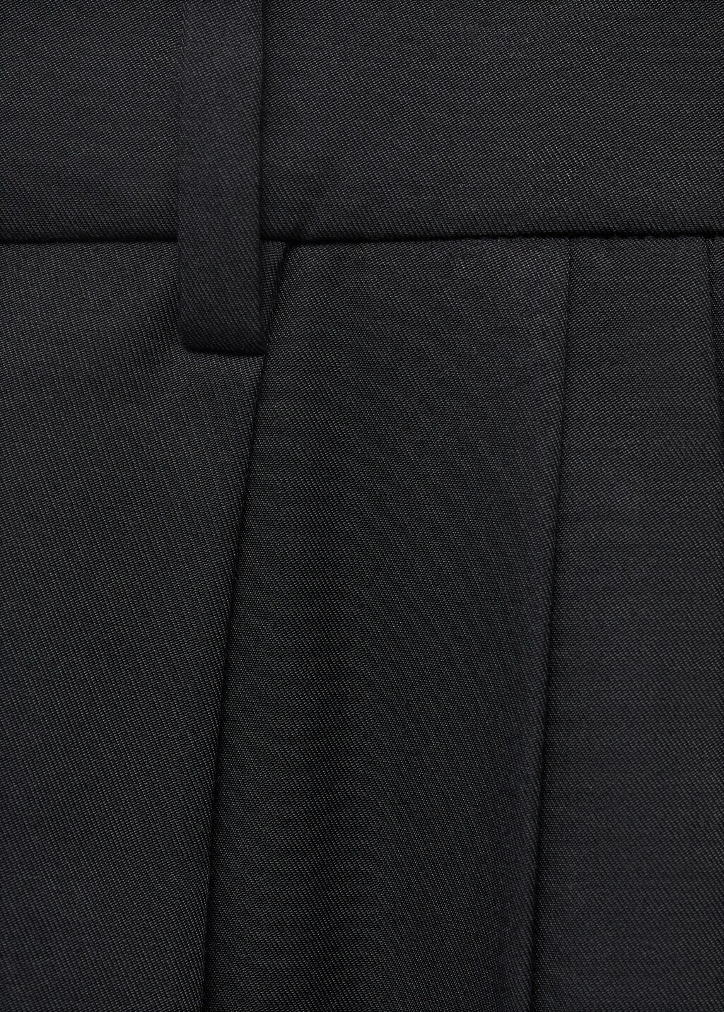 Straight-leg cotton pleated pants