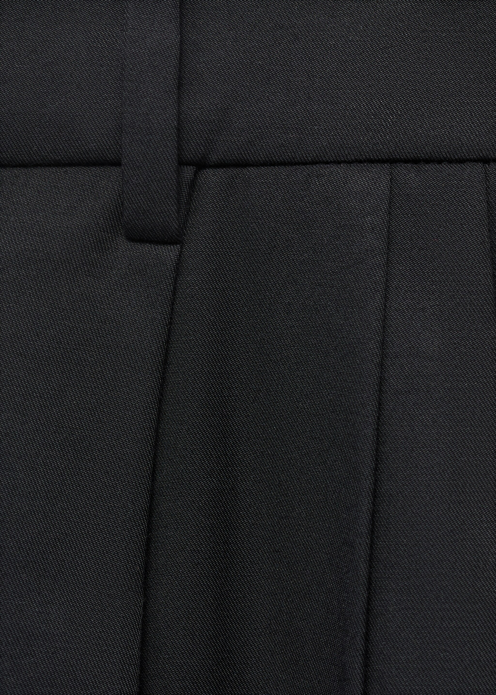 Straight-leg cotton pleated trousers - Details of the article 0