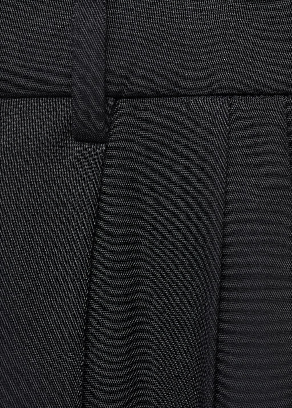 Straight-leg cotton pleated pants