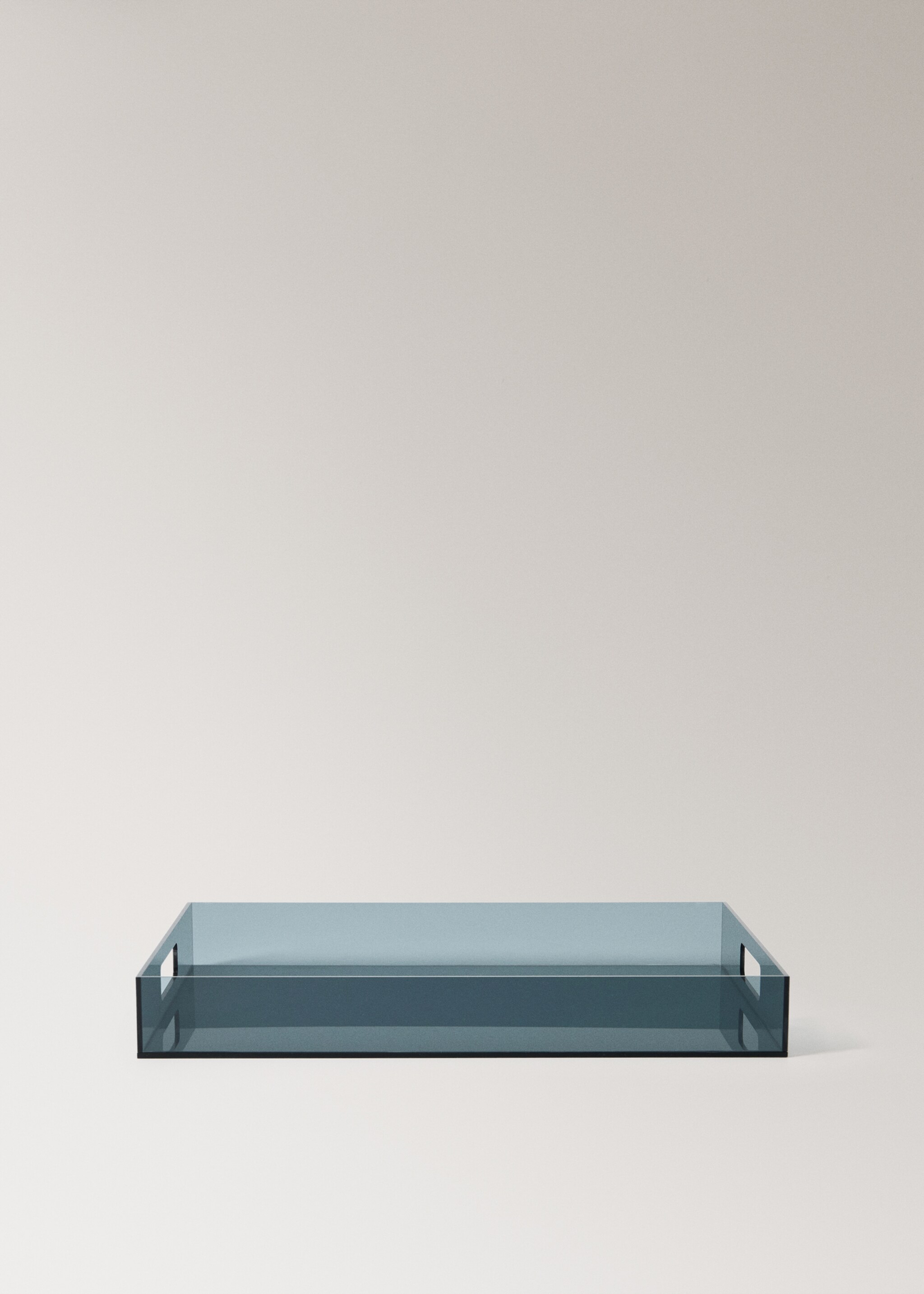 Medium rectangular acrylic tray - Article without model, Black. Ref: 17041280-00.