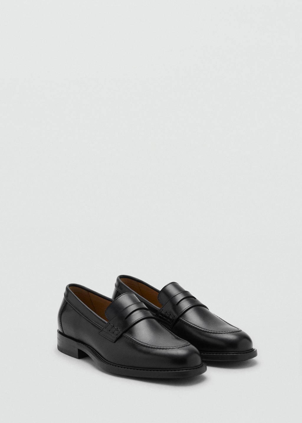 Leather penny loafers