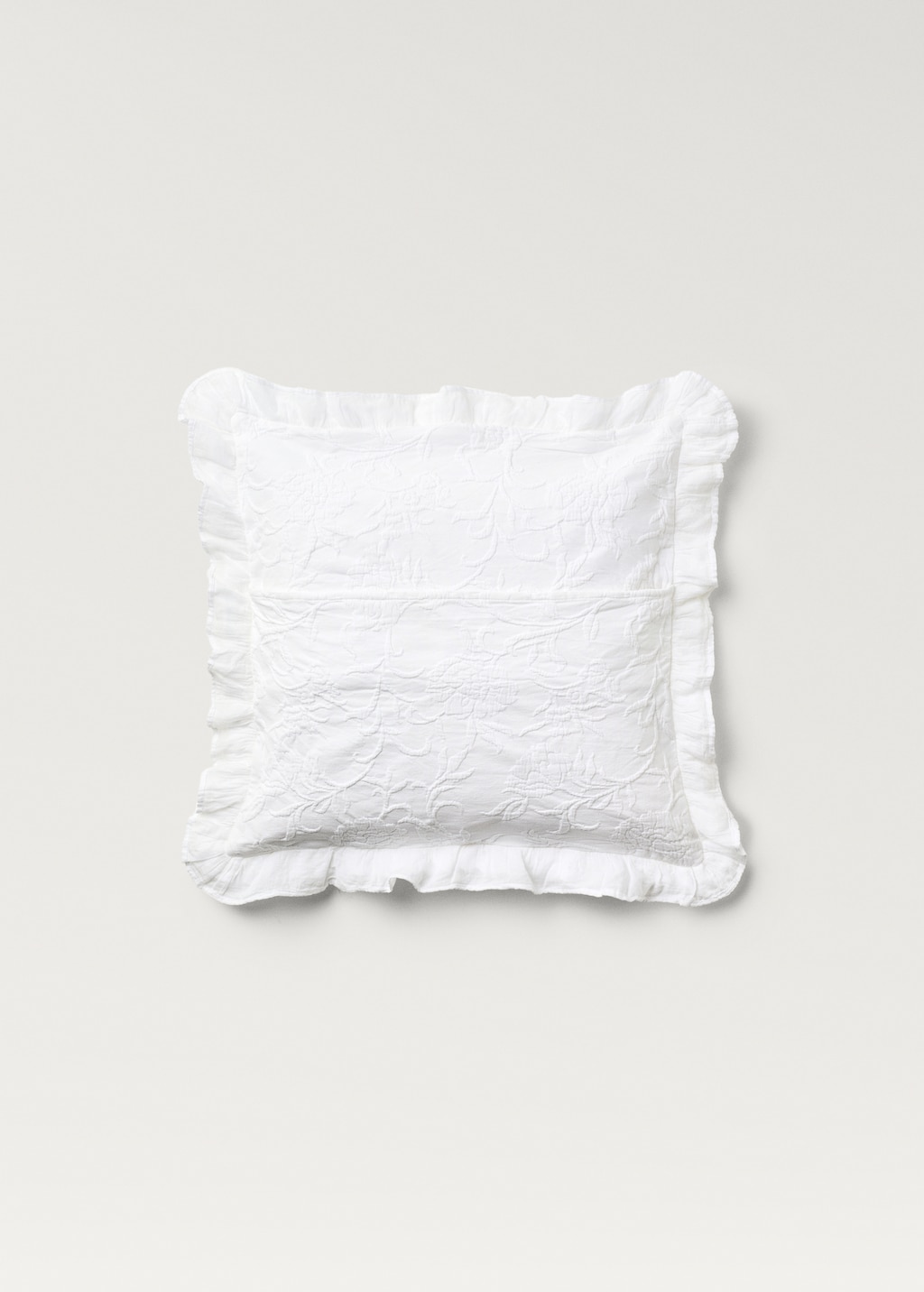 Jacquard cotton floral pillowcase 50x50 cm