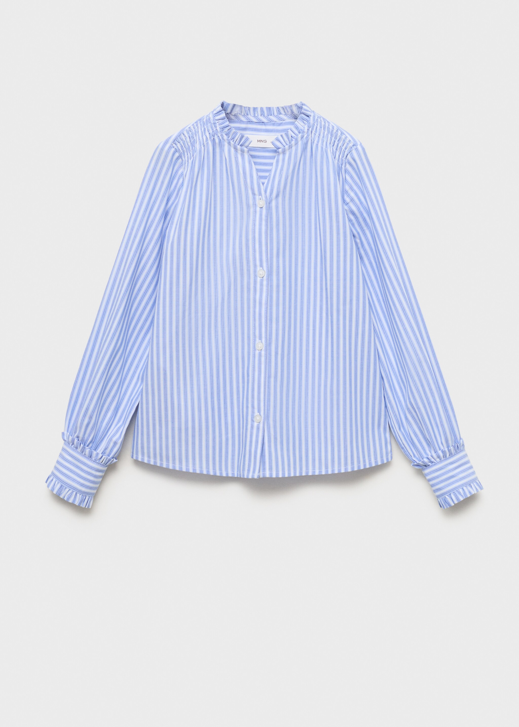 Striped shirt with pleated details - Article without model