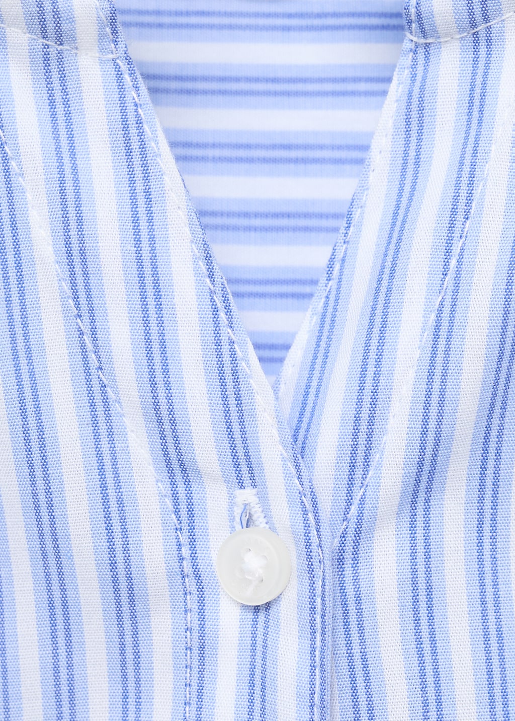 Striped shirt with pleated details