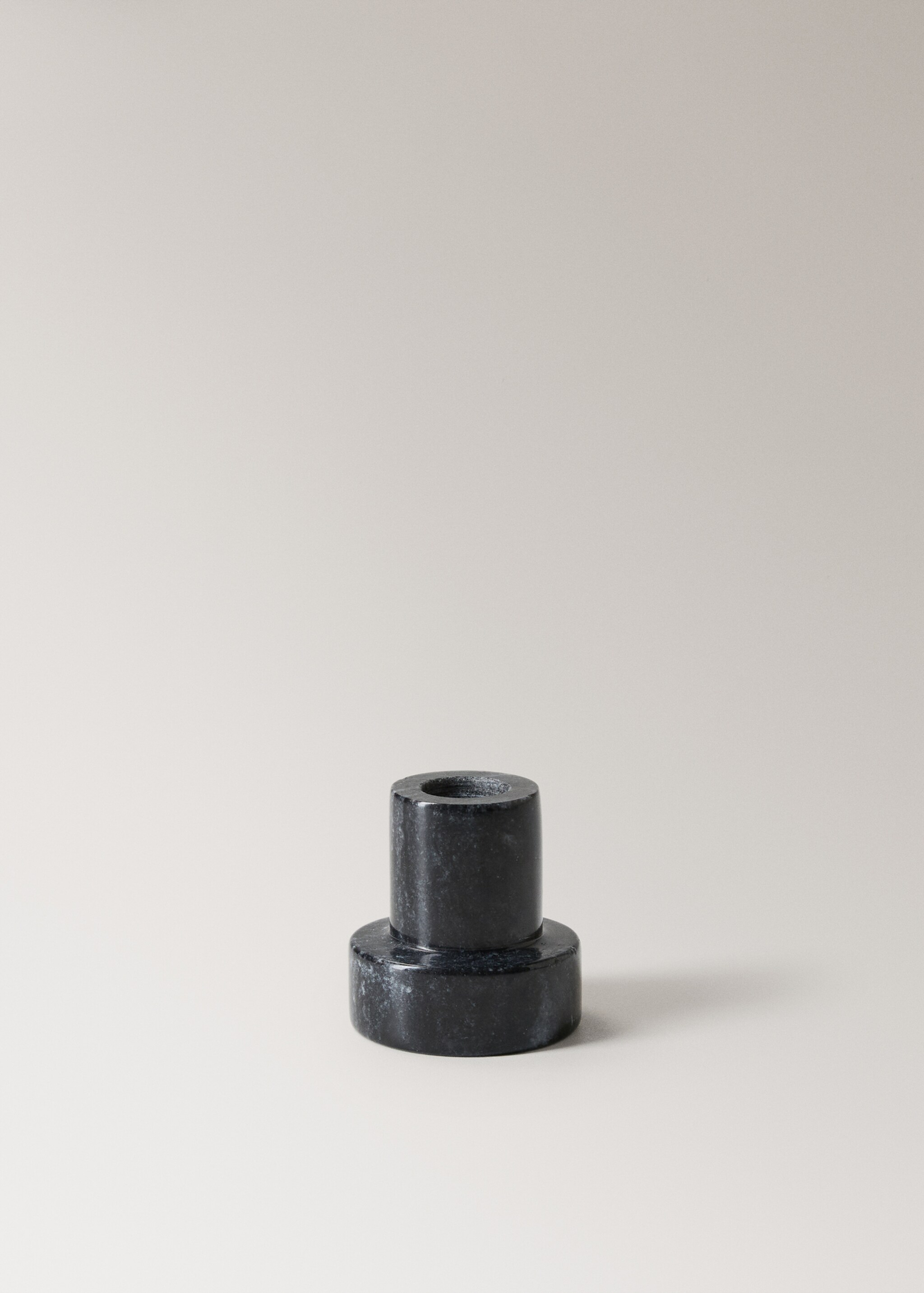Tall reversible marble candlestick - Article without model, Grey. Ref: 17041532-00.
