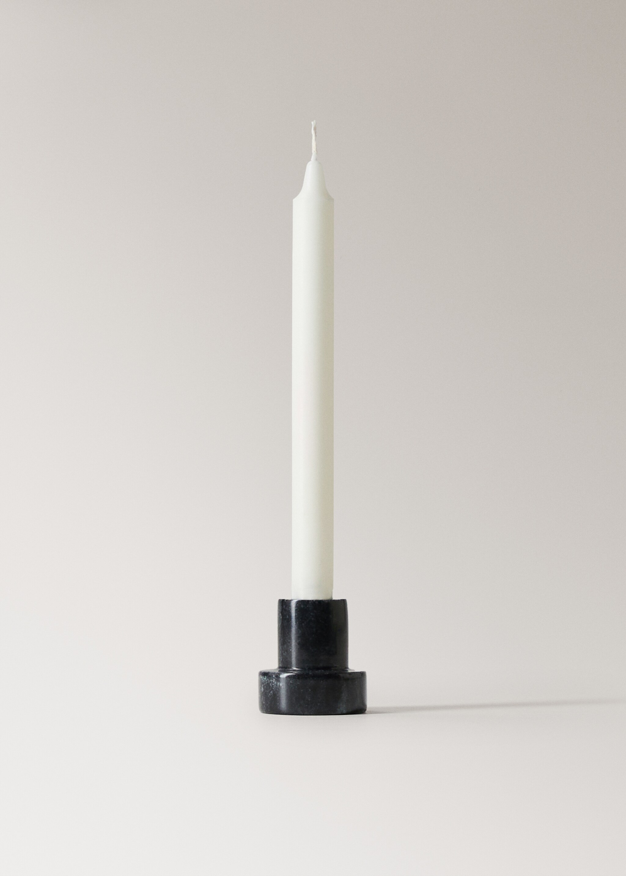 Tall reversible marble candlestick - Details of the article 1, Grey. Ref: 17041532-00.