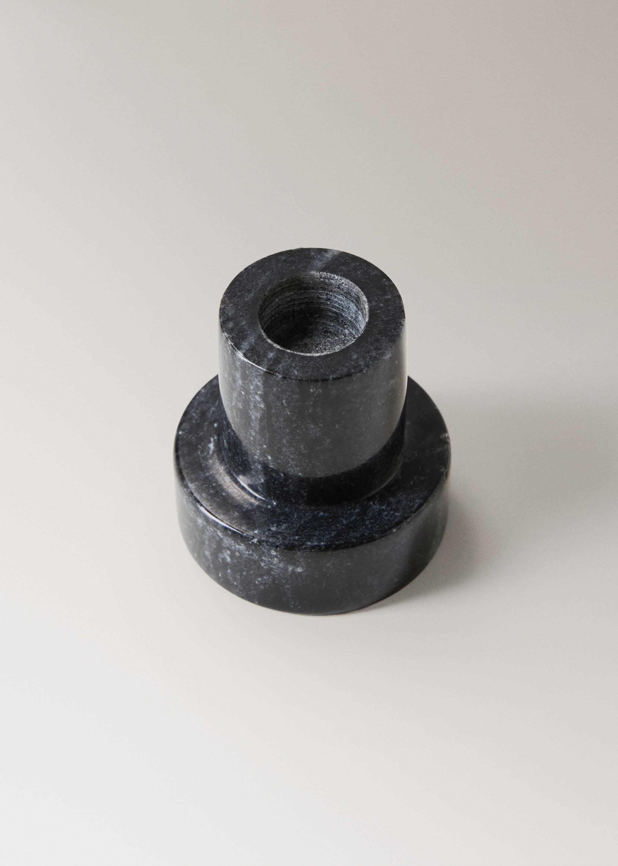 Tall reversible marble candlestick - Details of the article 3, Grey. Ref: 17041532-00.