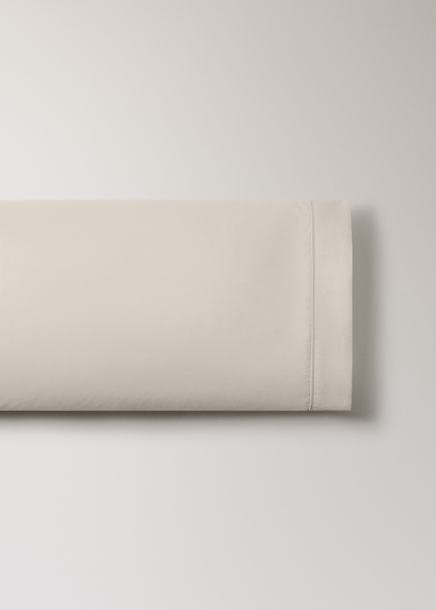 500-thread count cotton percale pillowcase with rounded piping detail 45x110 cm - Article without model