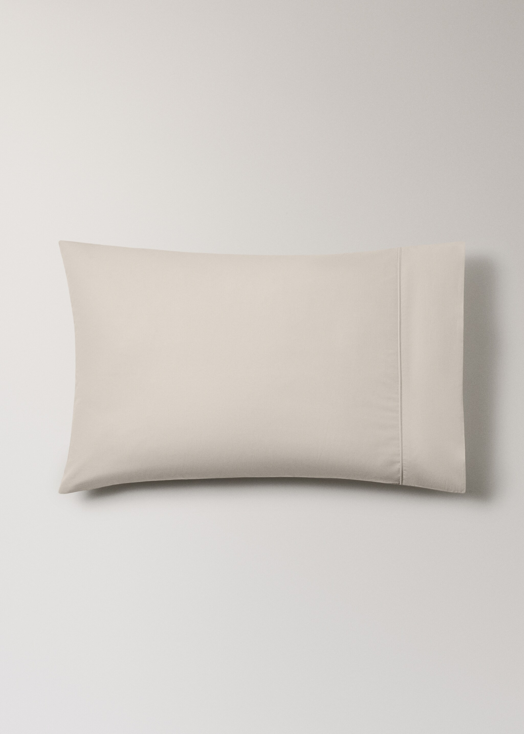 Zwei Kopfkissenbezüge aus Baumwoll-Perkal mit 500er Fadendichte und abgerundeten Kanten, 50 x 75 cm - Artikel ohne Model