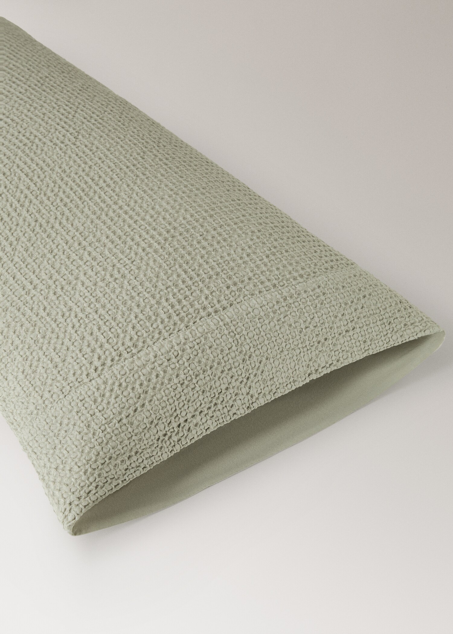 Cotton percale waffle pillowcase 45x110 cm - Details of the article 1