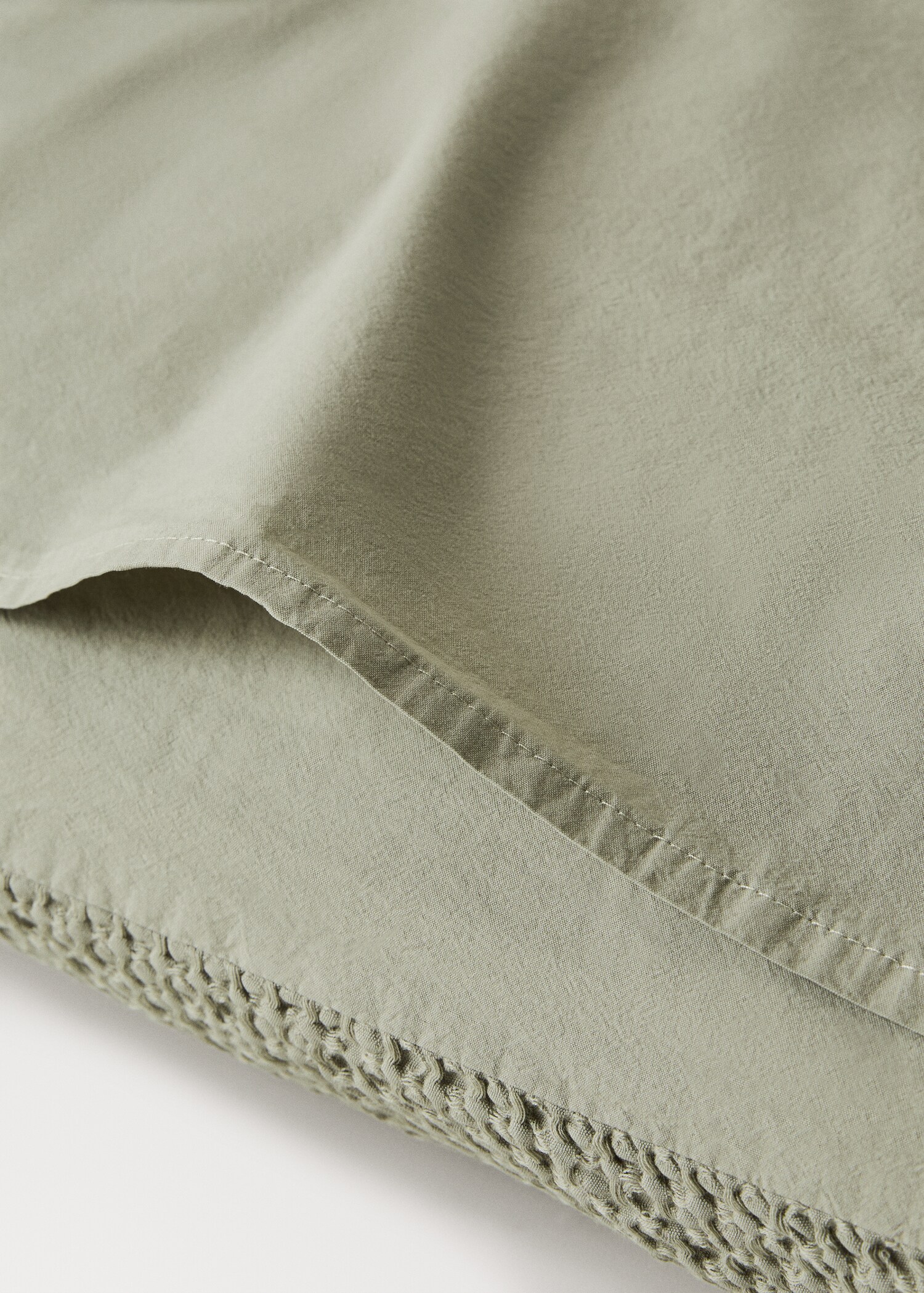 Two cotton waffle percale pillowcases 60x60 cm - Details of the article 3