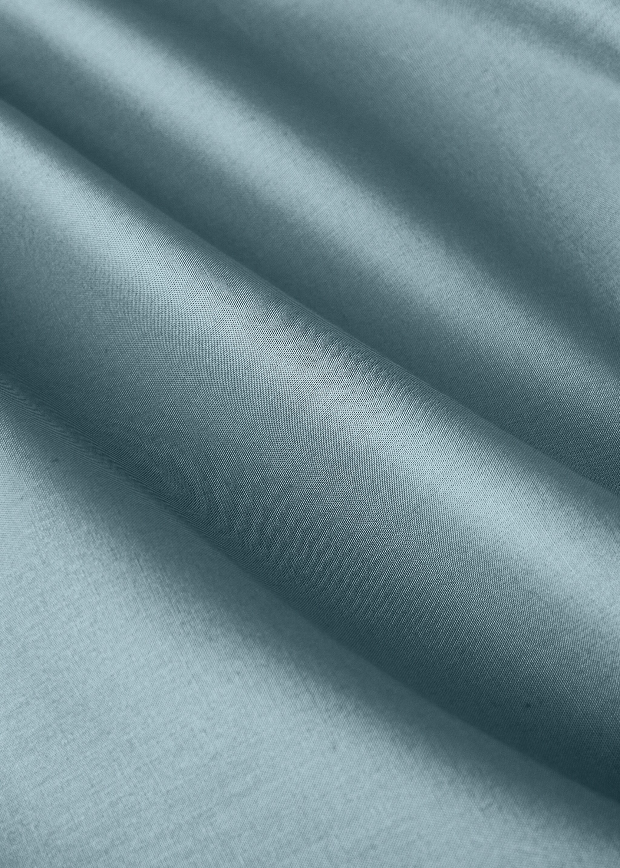 Percale cotton fitted sheet for 90 cm bed - Details of the article 2, Blue. Ref: 17041564-00.