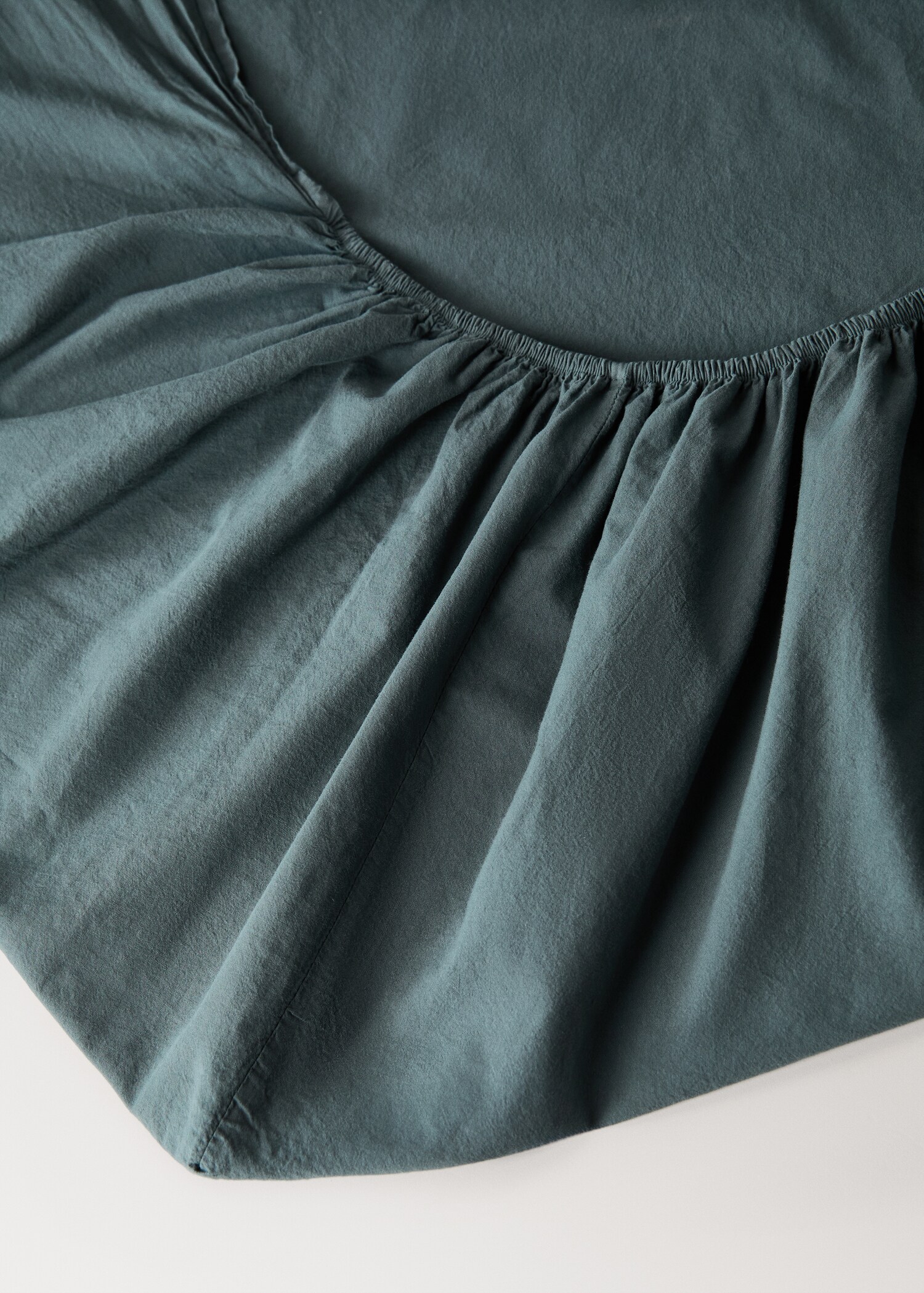 Washed cotton fitted sheet for 150 cm bed - Details of the article 1