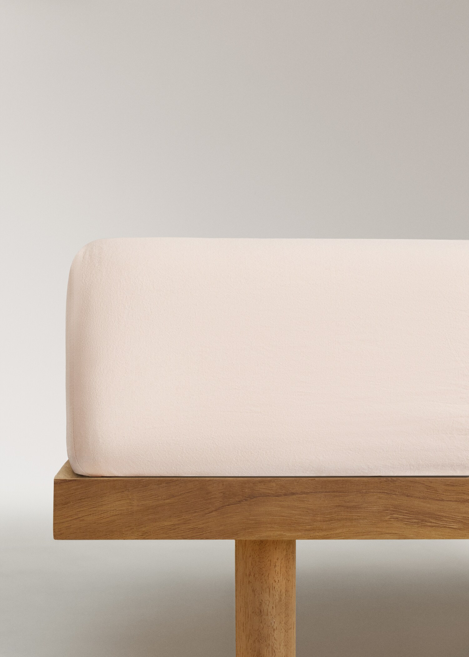 Children's washed cotton fitted sheet for 90 cm bed - Article without model