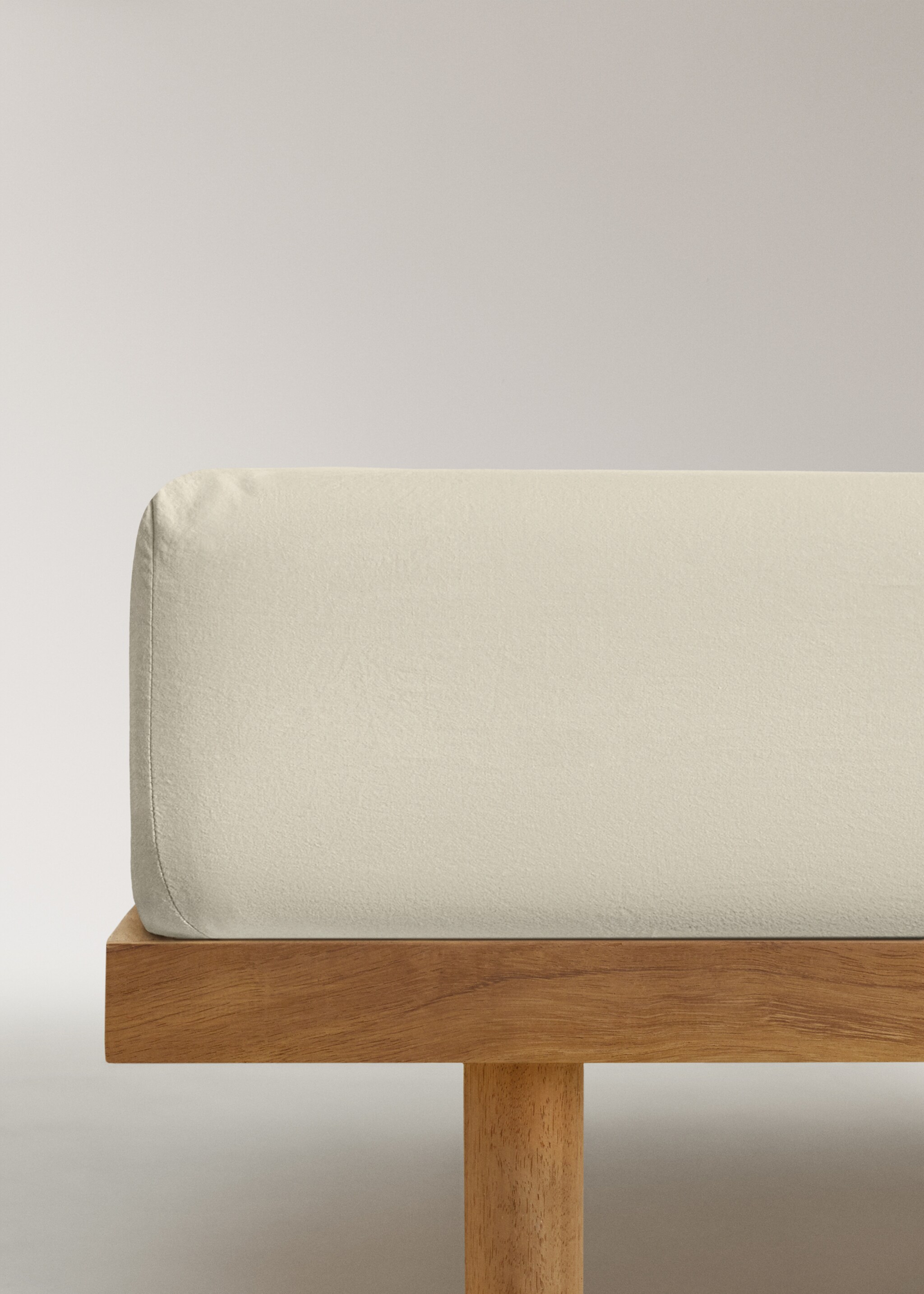 Children's washed cotton fitted sheet for 90 cm bed - Article without model