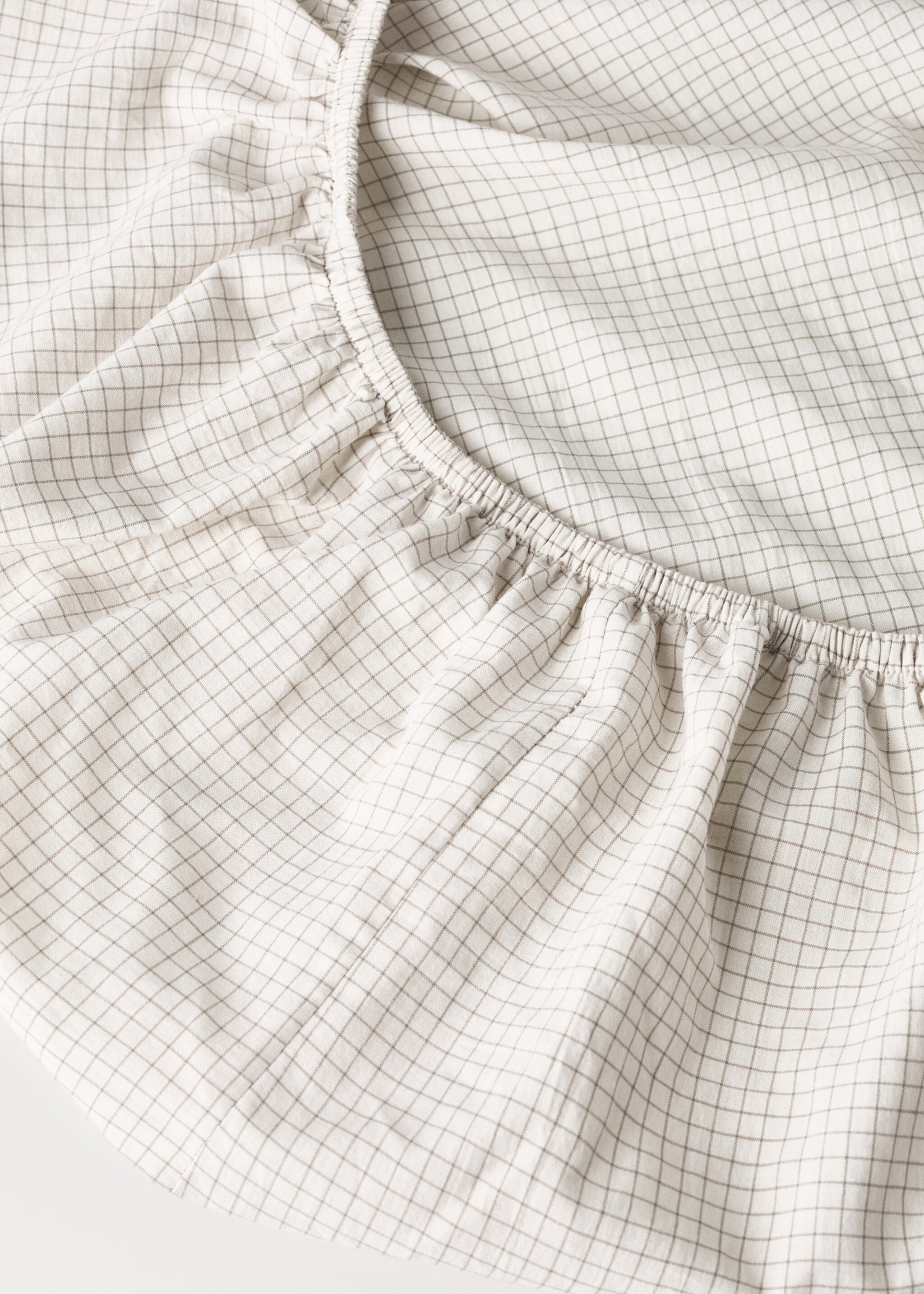 Kinder-Bettlaken aus Baumwolle, garngefärbt, Bett 90 cm - Detail des Artikels 1, Ecru. Ref: 17041580-00.