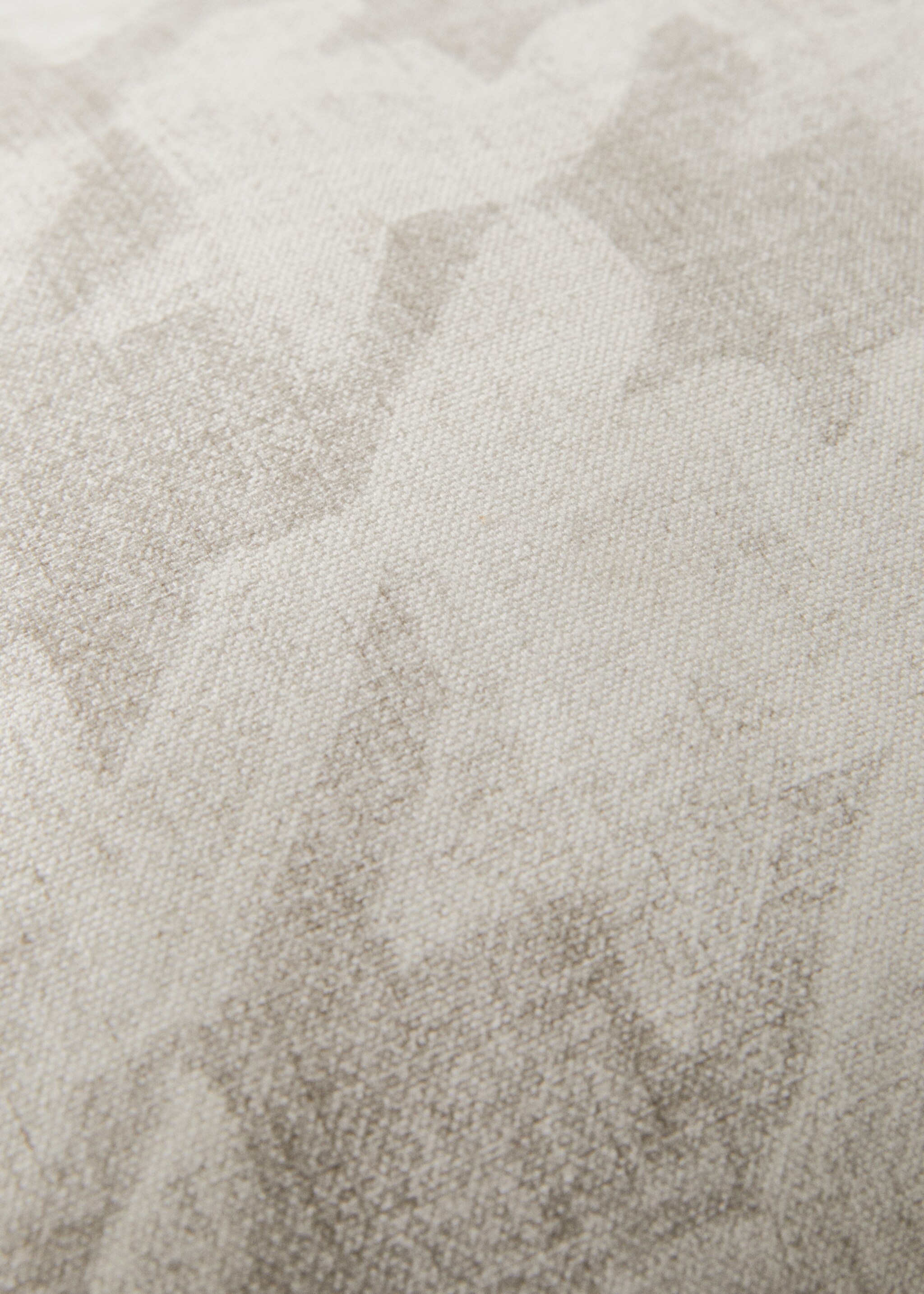 Houndstooth-print cushion cover - Details of the article 3, Light/Pastel Brown. Ref: 17041584-00.