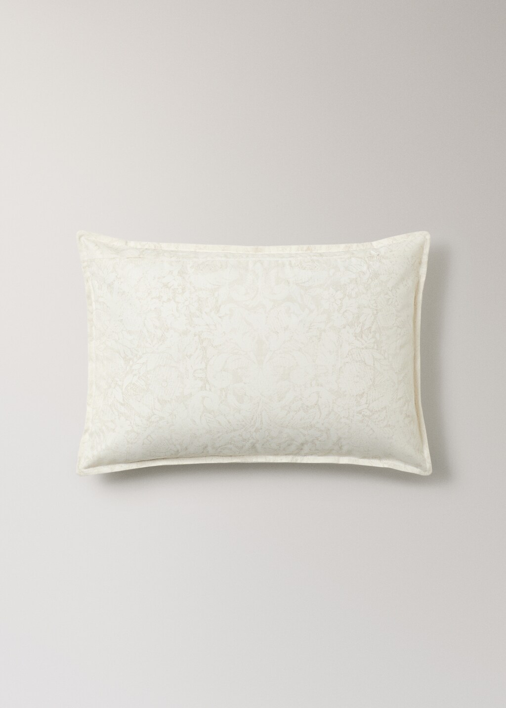 Cotton canvas floral-print cushion cover 40x60 cm