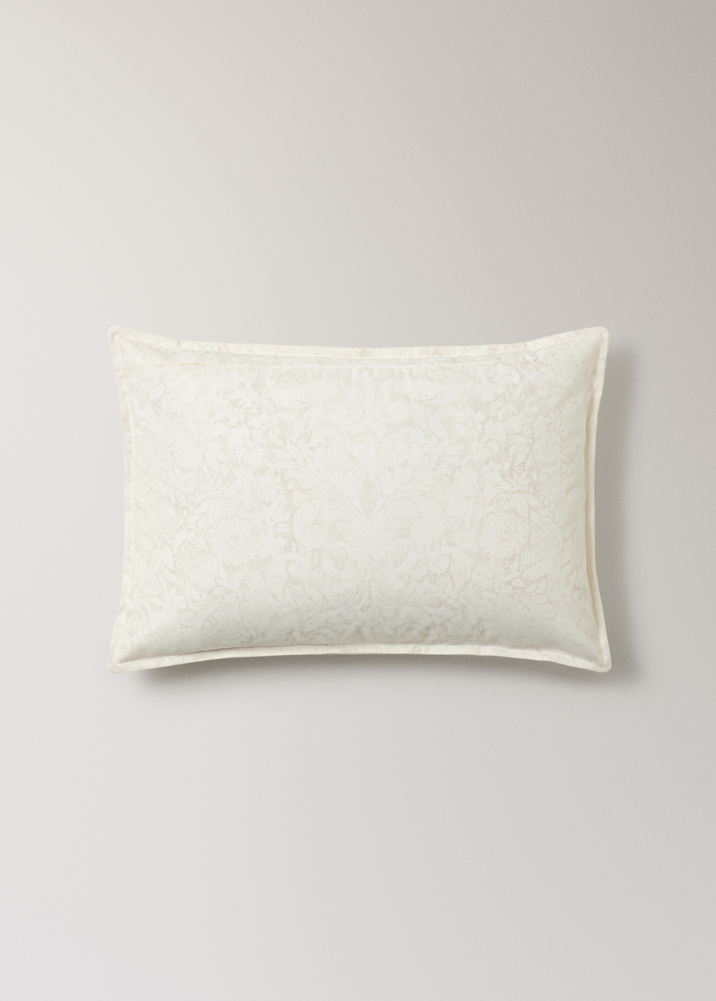 Cotton canvas floral-print cushion cover 40x60 cm