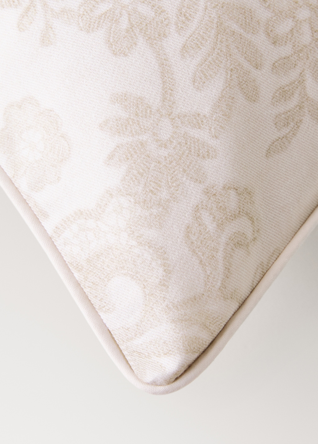 Floral-print cotton cushion cover 45x45cm