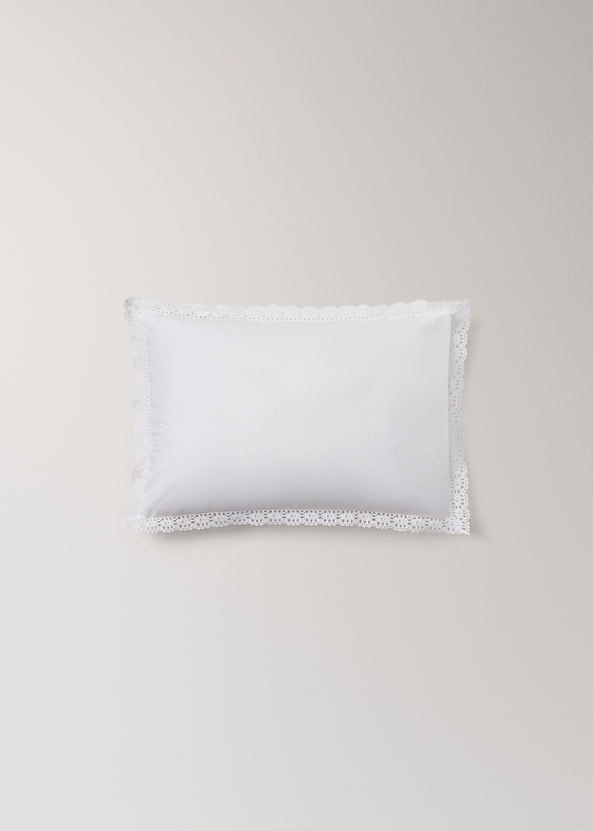 Housse de coussin enfant en coton brodé 30x40 cm - Détail de l'article 1, Blanc. Ref: 17041588-00.