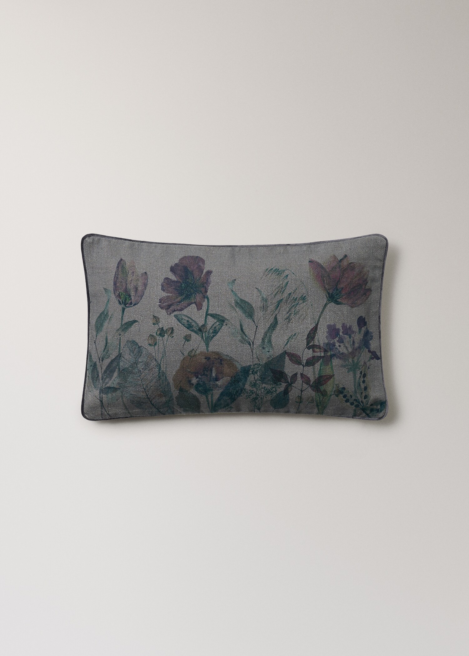 Linen floral-print cushion cover 30x50 cm - Article without model
