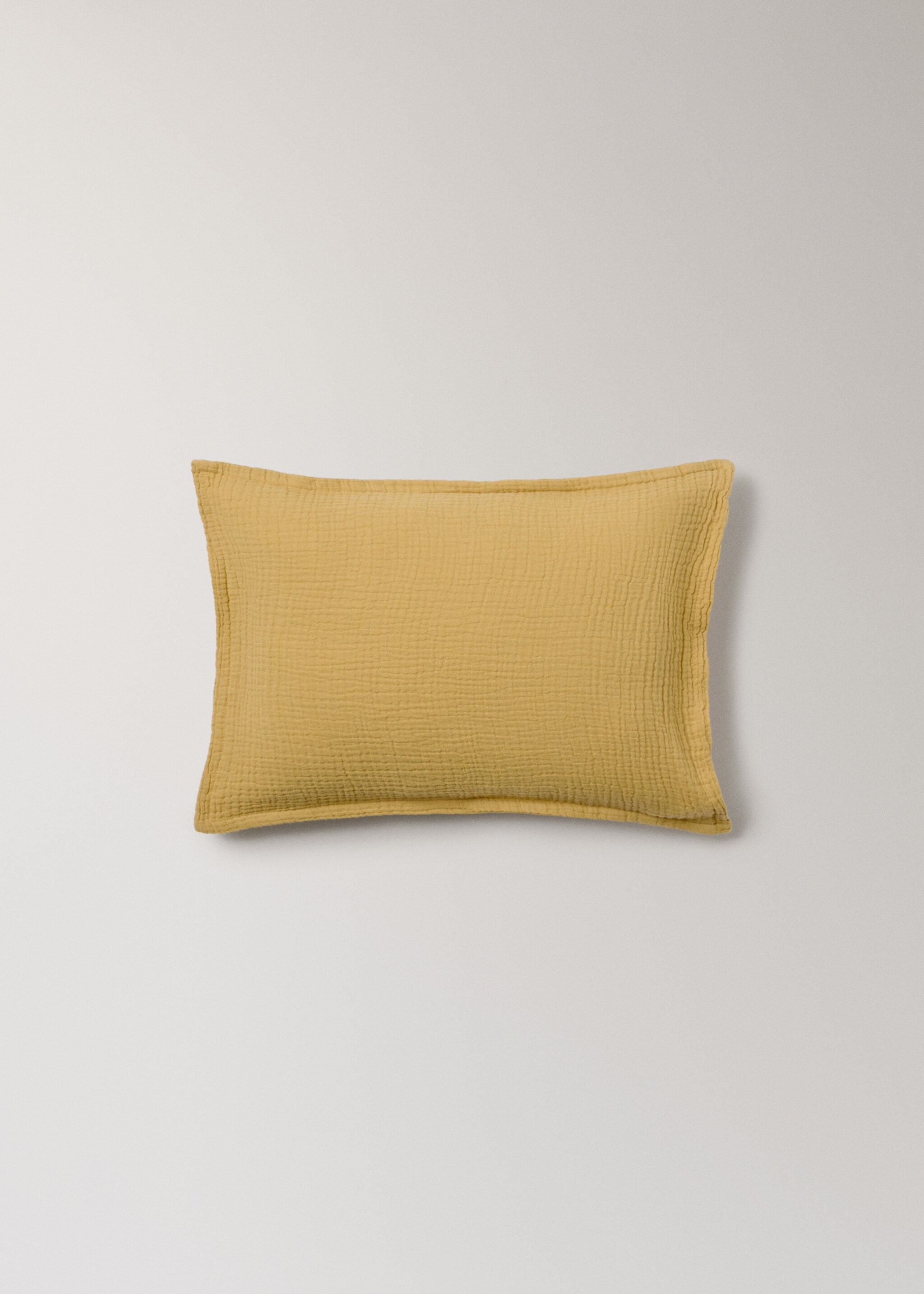 Housse de coussin enfant en gaze de coton 30x40 cm - Article sans modèle, Jaune. Ref: 17041595-00.