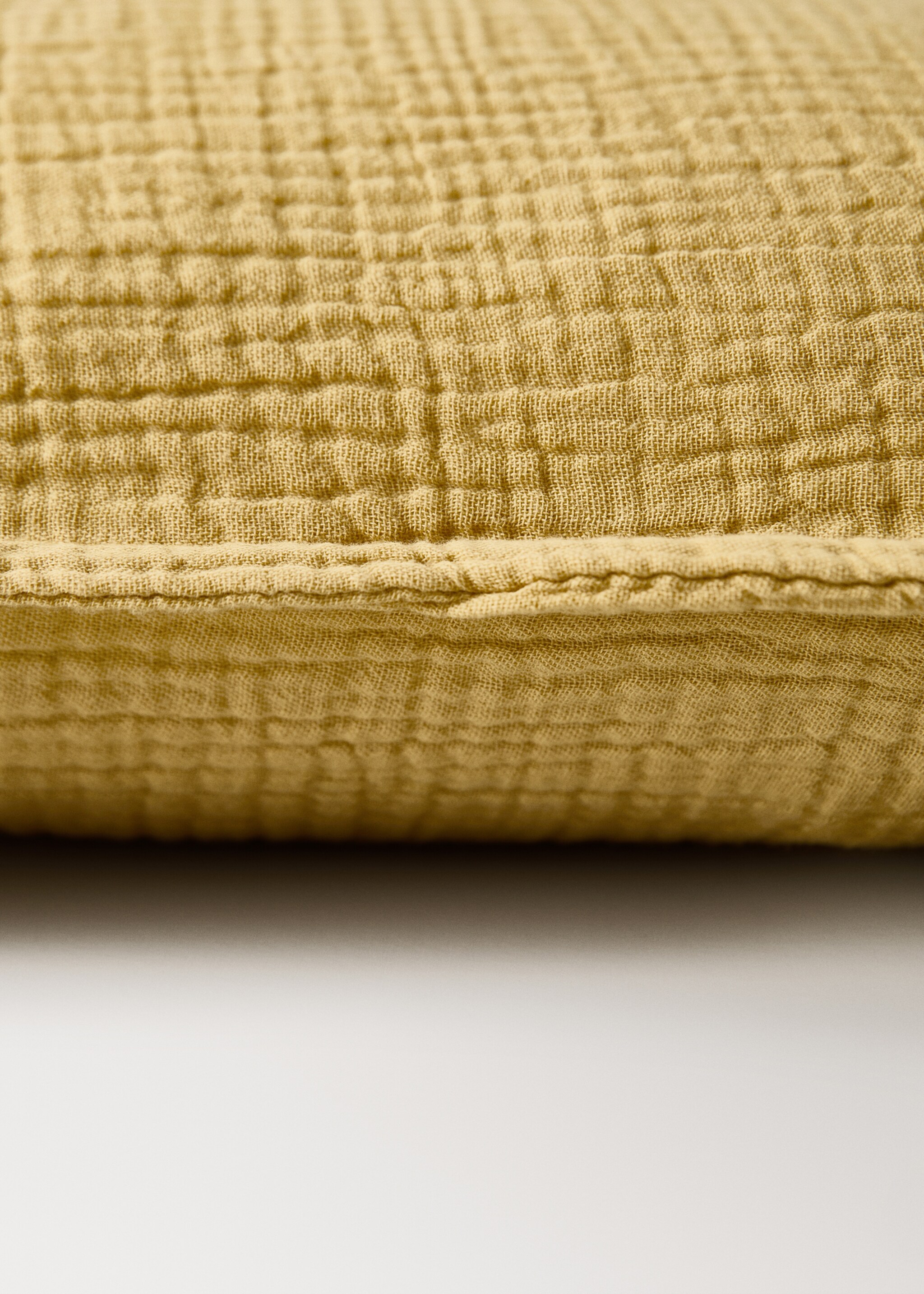 Housse de coussin enfant en gaze de coton 30x40 cm - Détail de l'article 3, Jaune. Ref: 17041595-00.