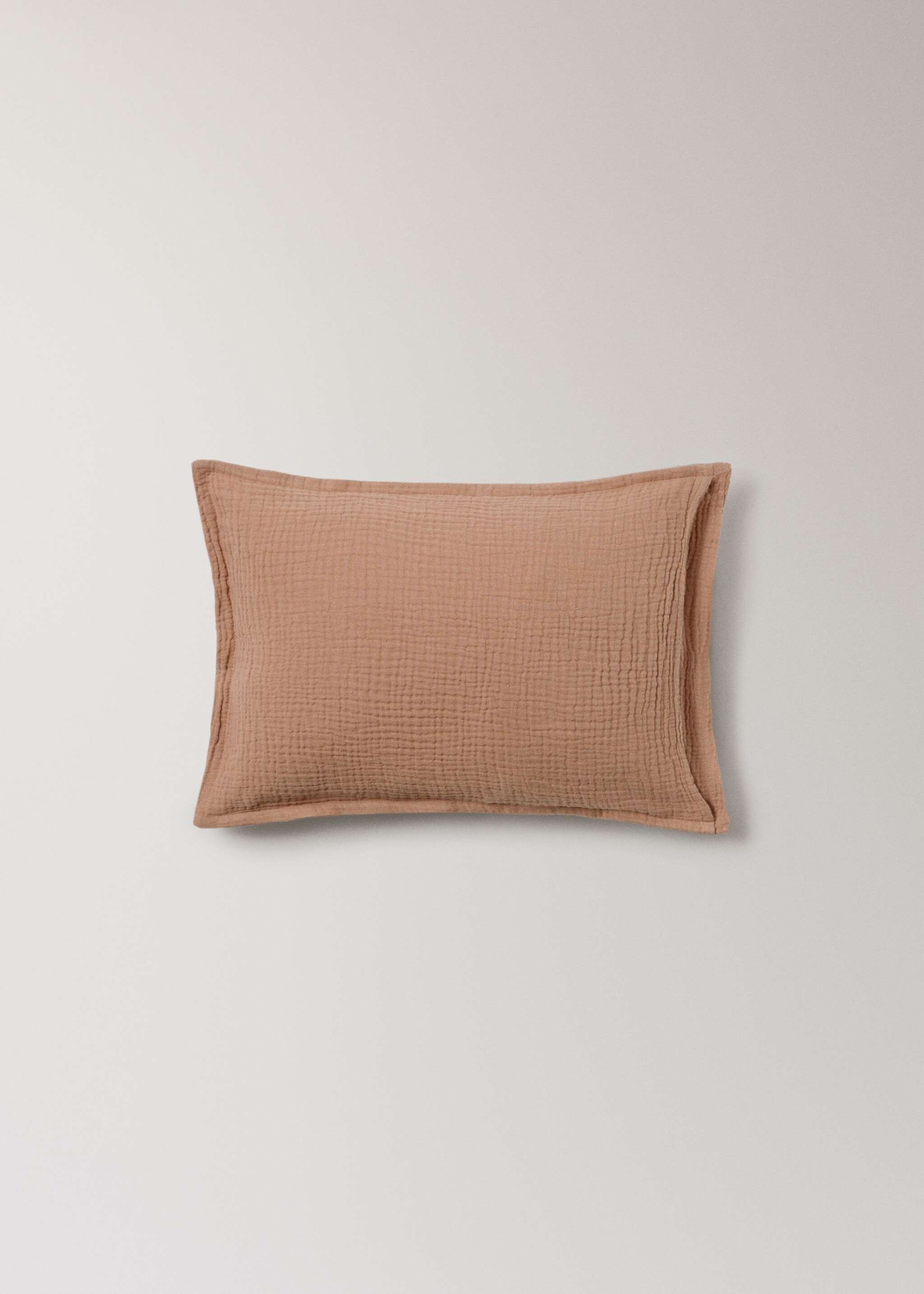 Housse de coussin enfant en gaze de coton 30x40 cm - Détail de l'article 1, Marron moyen. Ref: 17041595-00.