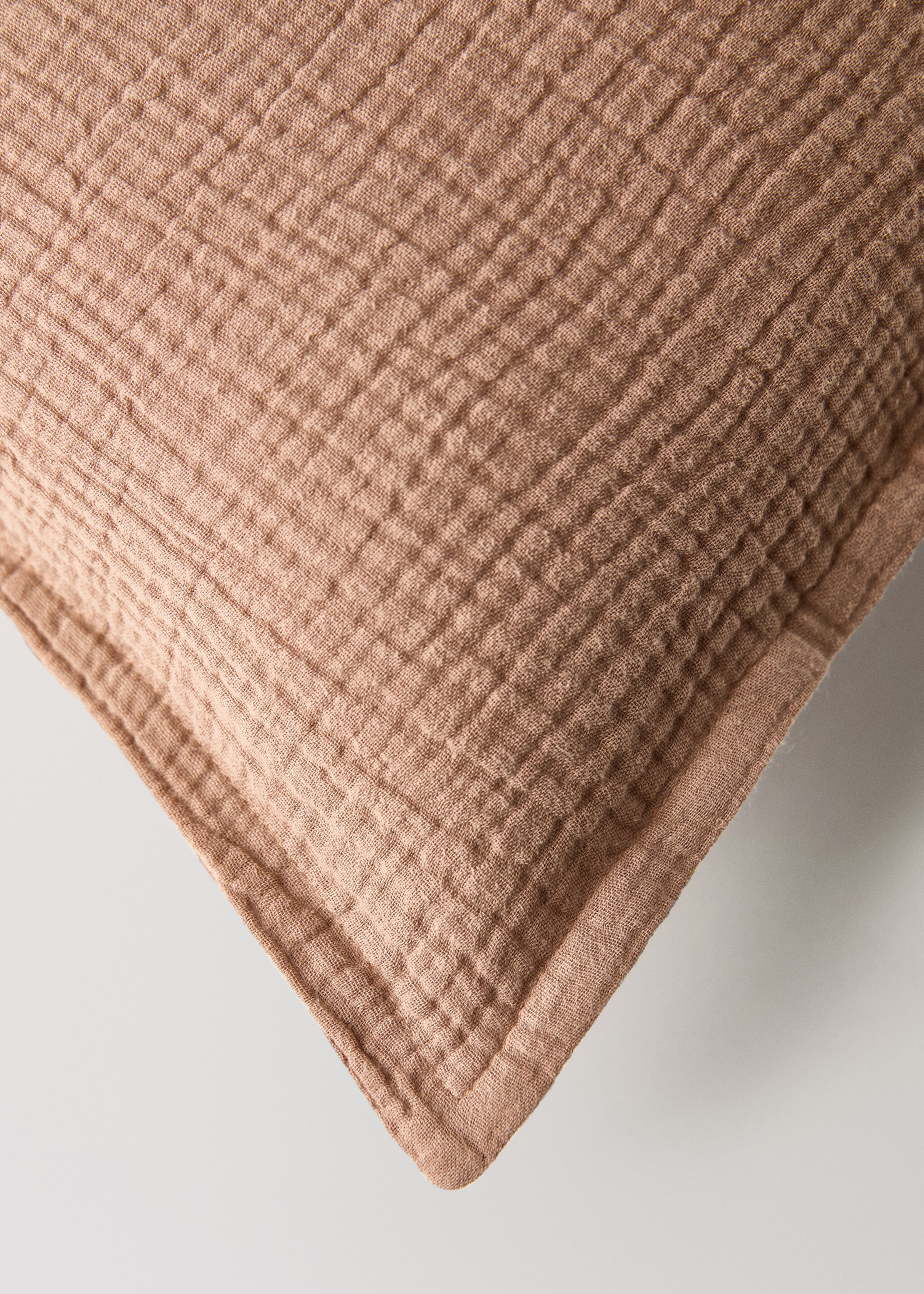Housse de coussin enfant en gaze de coton 30x40 cm - Détail de l'article 4, Marron moyen. Ref: 17041595-00.