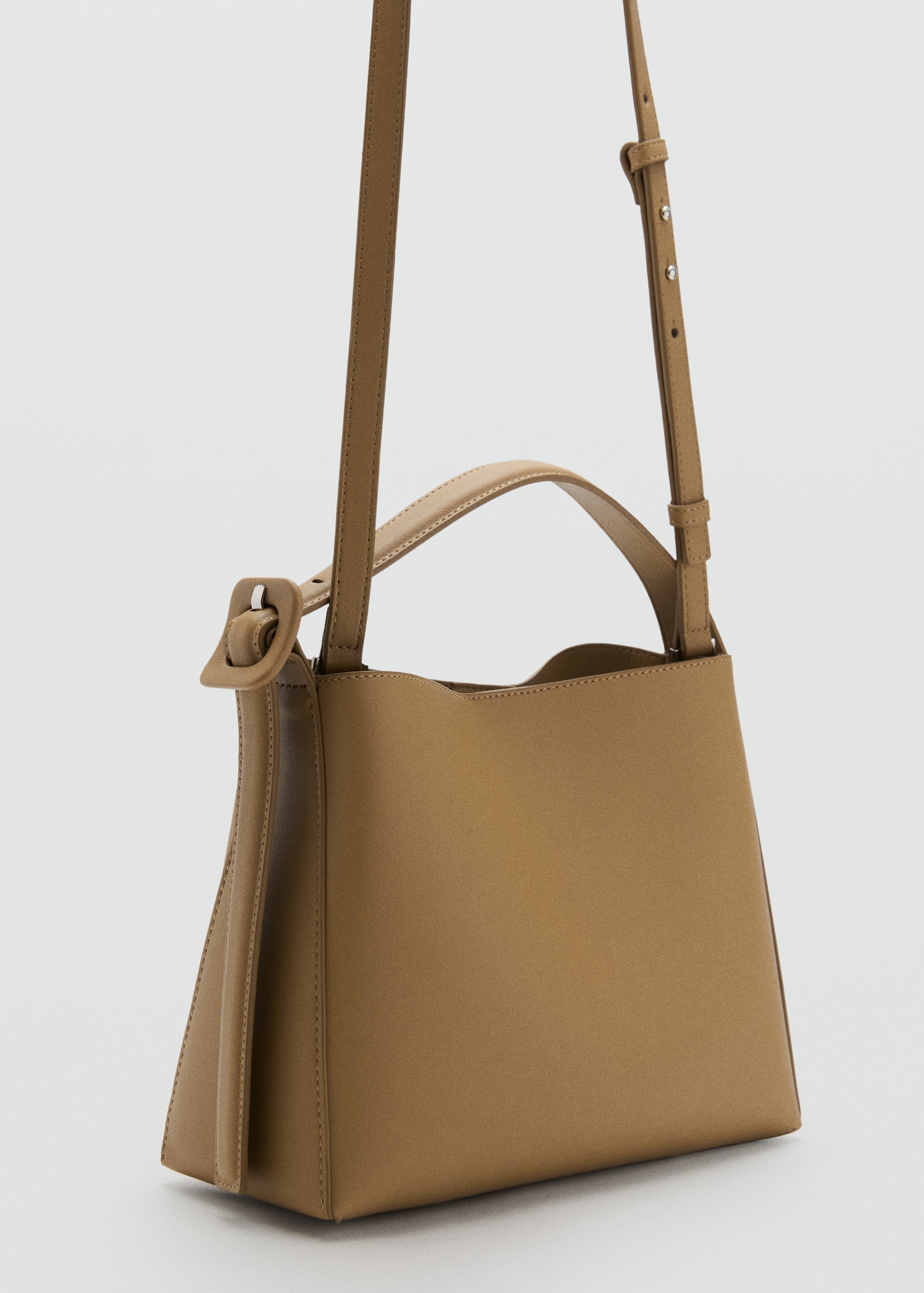 Mini shopper bag with buckle - Women | MANGO USA