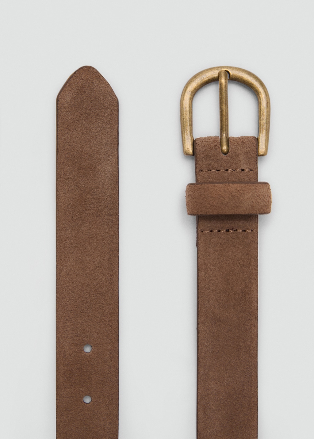 Suede leather belt