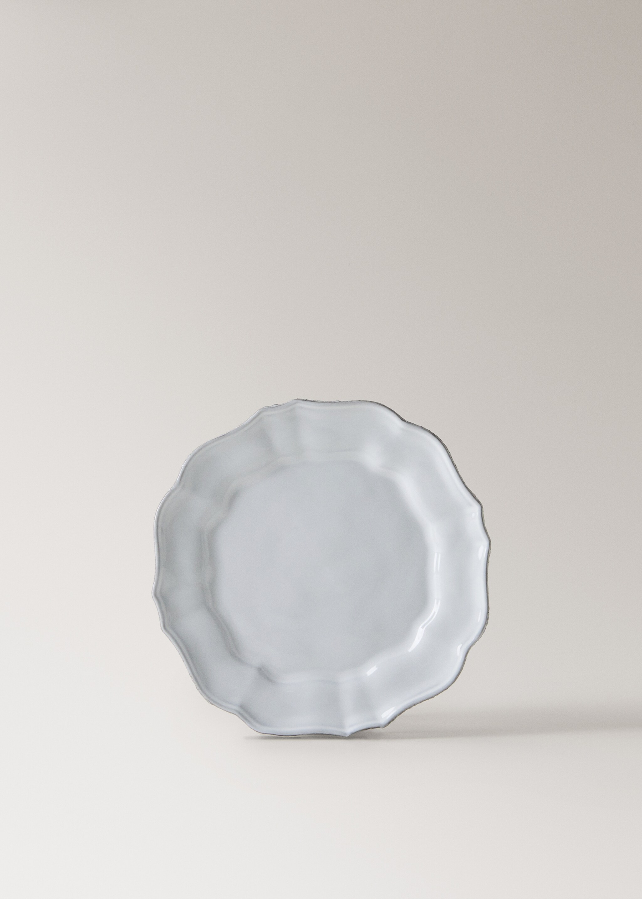Recycled stoneware dessert plate - Article without model, Light/Pastel Grey. Ref: 17042035-00.