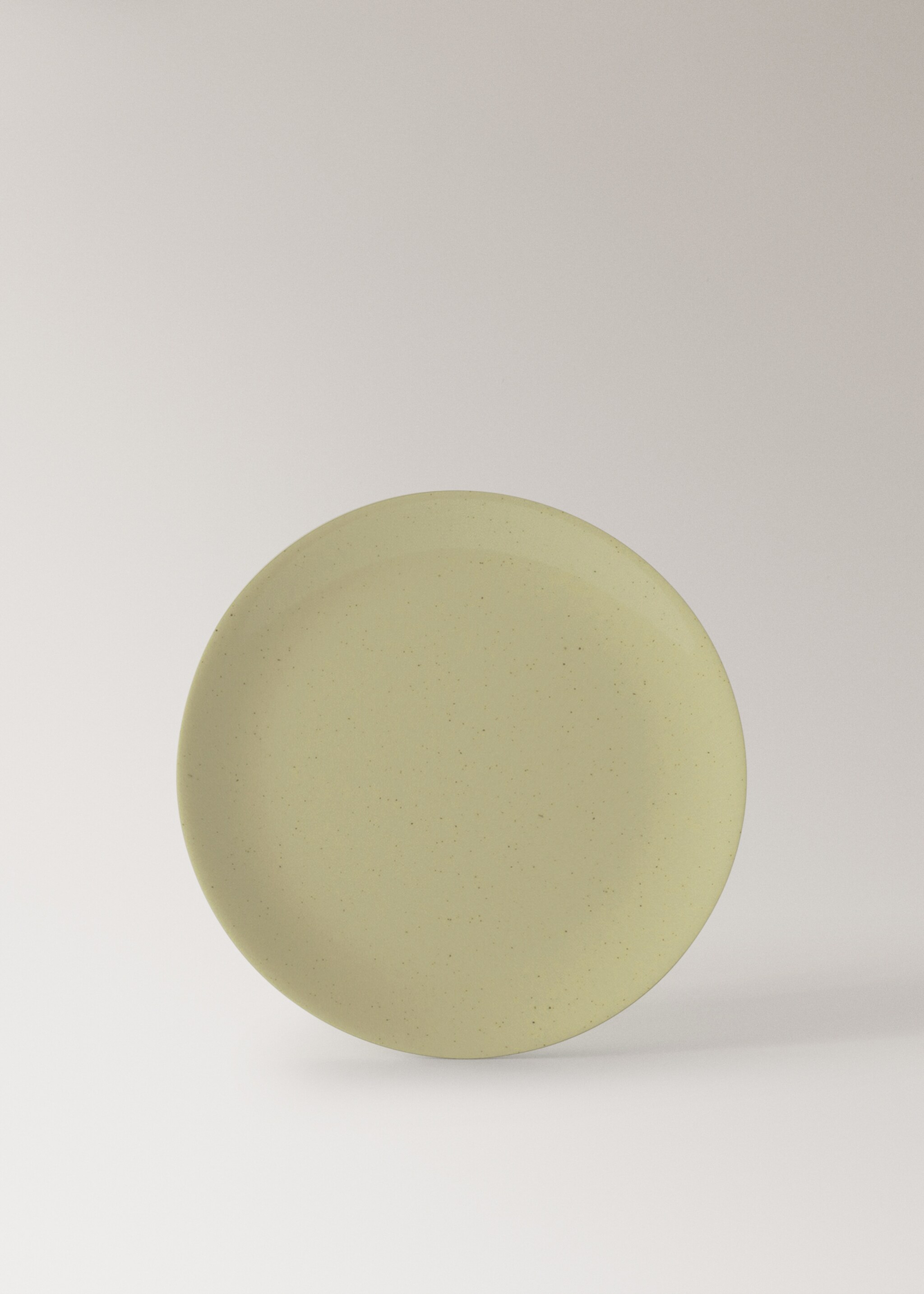 Stoneware dinner plate with spots - Article without model, Green. Ref: 17042037-00.