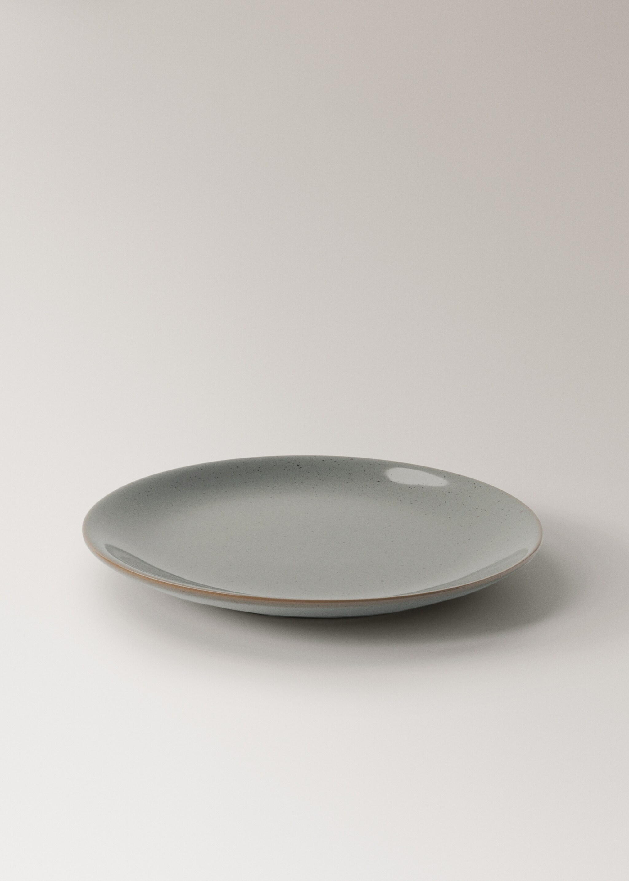 Stoneware dinner plate with spots - Details of the article 1, Dark Grey. Ref: 17042037-00.