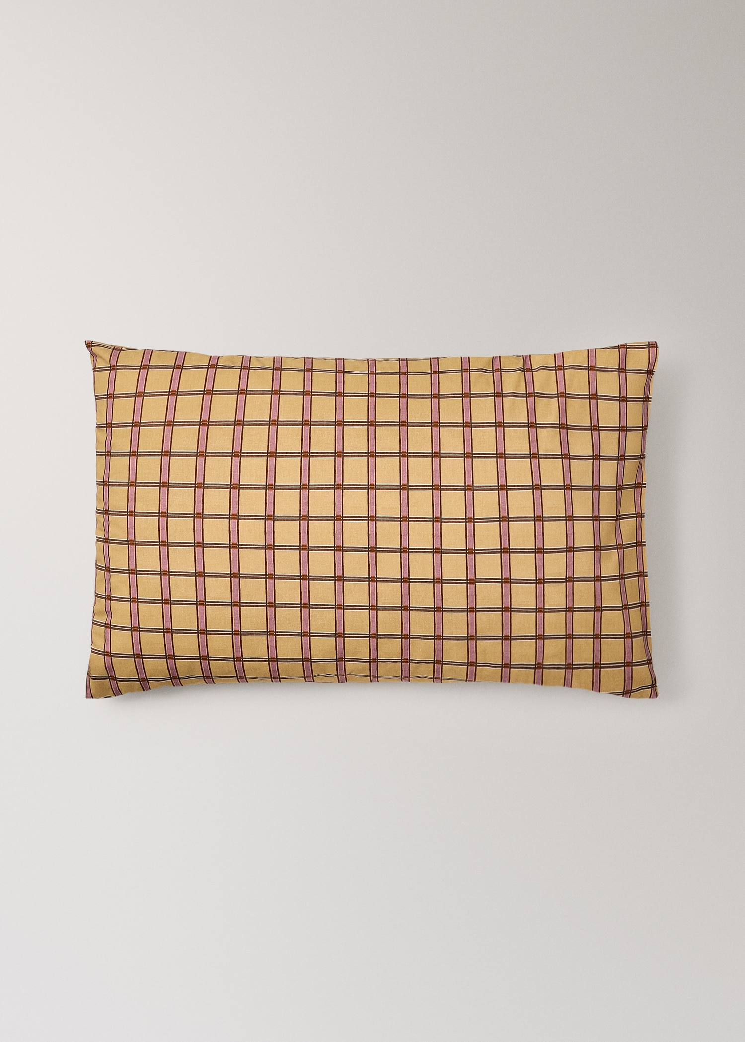 Percale cotton pillowcase with check print 50x75 cm - Article without model